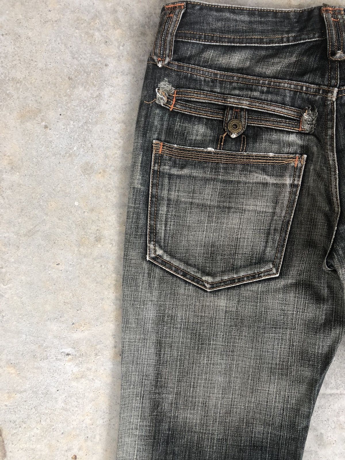 Japanese Brand Japanese Back Number Flared Jeans Distressed Denim Size US 33 - 9 Thumbnail