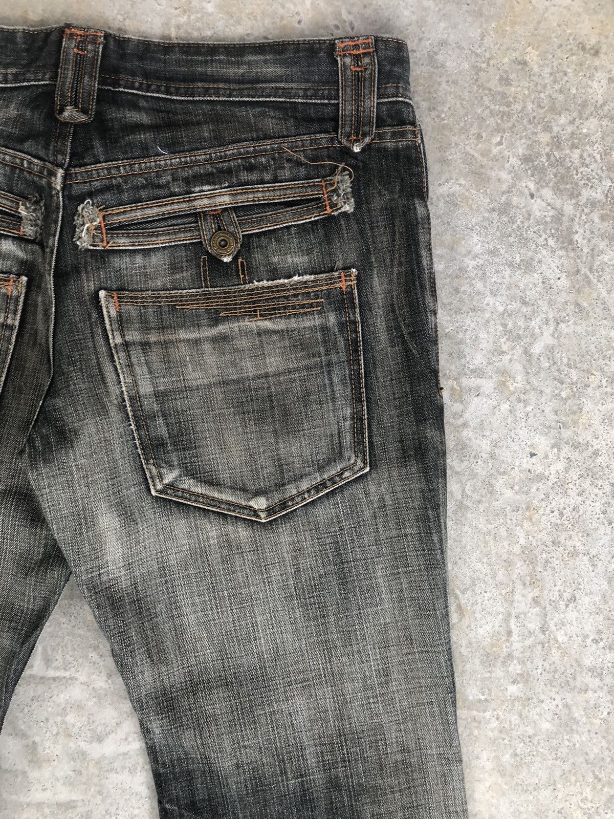 Japanese Brand Japanese Back Number Flared Jeans Distressed Denim Size US 33 - 10 Thumbnail