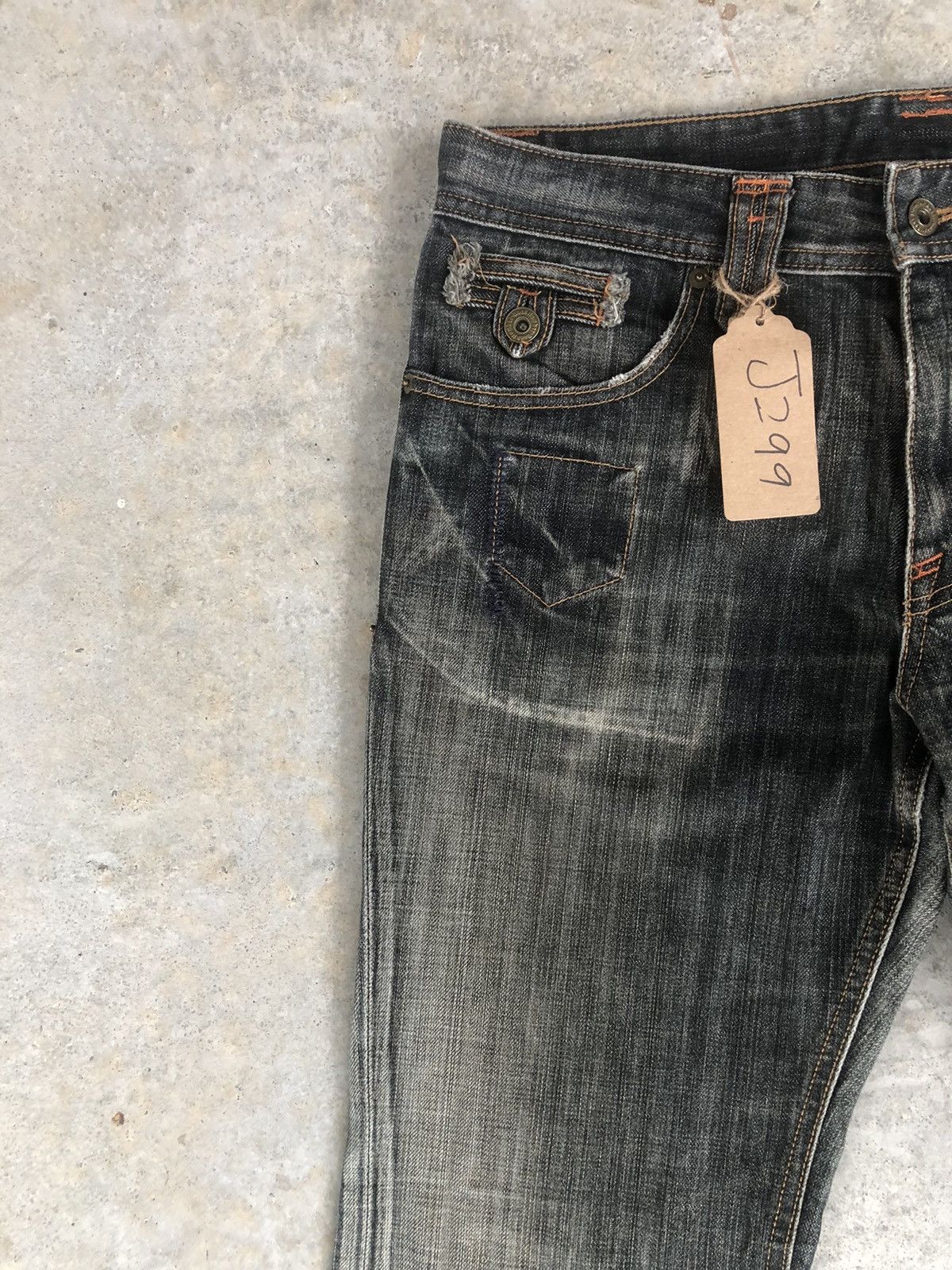 Japanese Brand Japanese Back Number Flared Jeans Distressed Denim Size US 33 - 4 Thumbnail