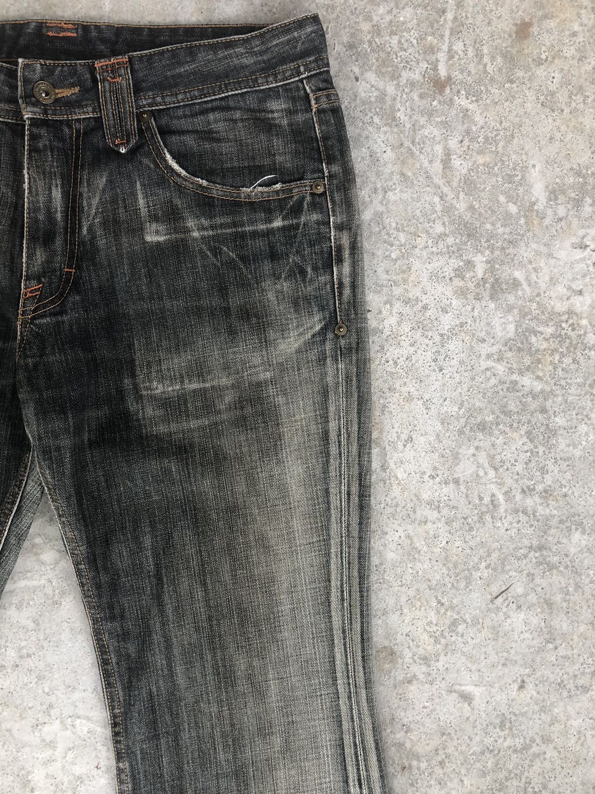 Japanese Brand Japanese Back Number Flared Jeans Distressed Denim Size US 33 - 5 Thumbnail