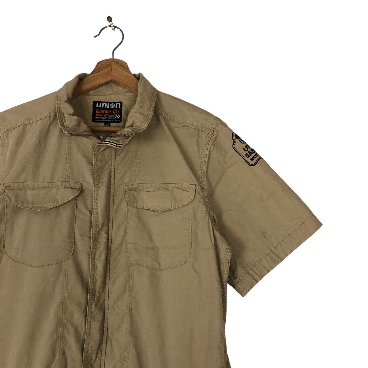 Japanese Brand VINTAGE UNION 76 LUBRICANT OVERALL RACING WORK BIG LOGO Size US 38 / EU 54 - 5 Thumbnail