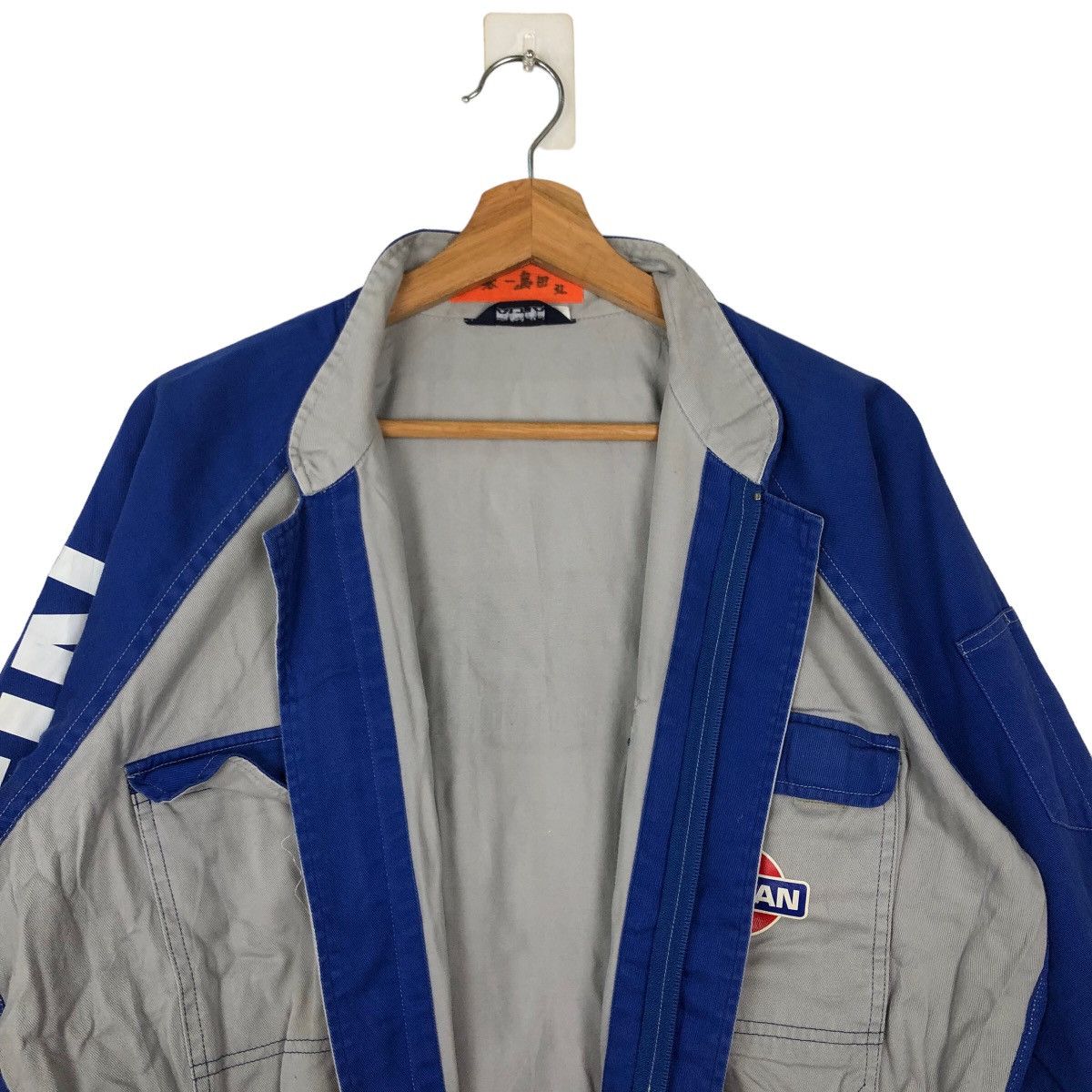 Japanese Brand VINTAGE OVERALL WORK BIG LOGO RACING WEAR NISSAN Size US 38 / EU 54 - 8 Thumbnail