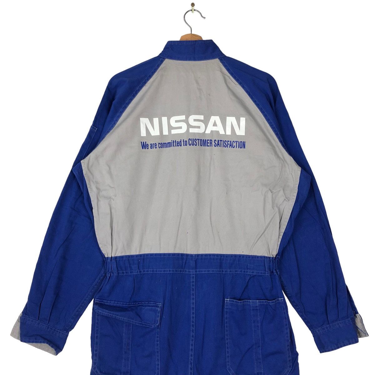 Japanese Brand VINTAGE OVERALL WORK BIG LOGO RACING WEAR NISSAN Size US 38 / EU 54 - 7 Thumbnail