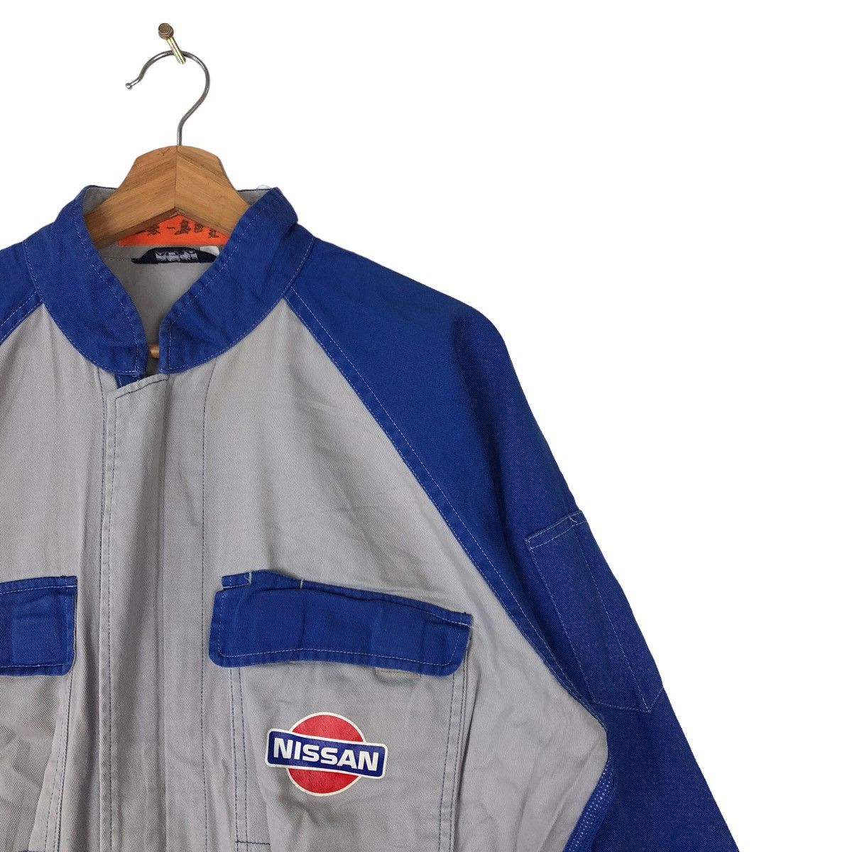 Japanese Brand VINTAGE OVERALL WORK BIG LOGO RACING WEAR NISSAN Size US 38 / EU 54 - 4 Thumbnail