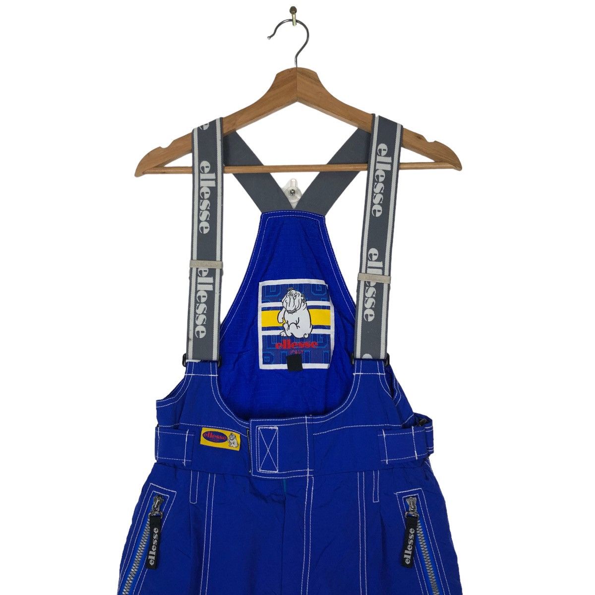 Japanese Brand VINTAGE ELLESSE BULL OVERALL SKI WEAR RARE DESIGN Size US 26 / EU 42 - 2 Thumbnail