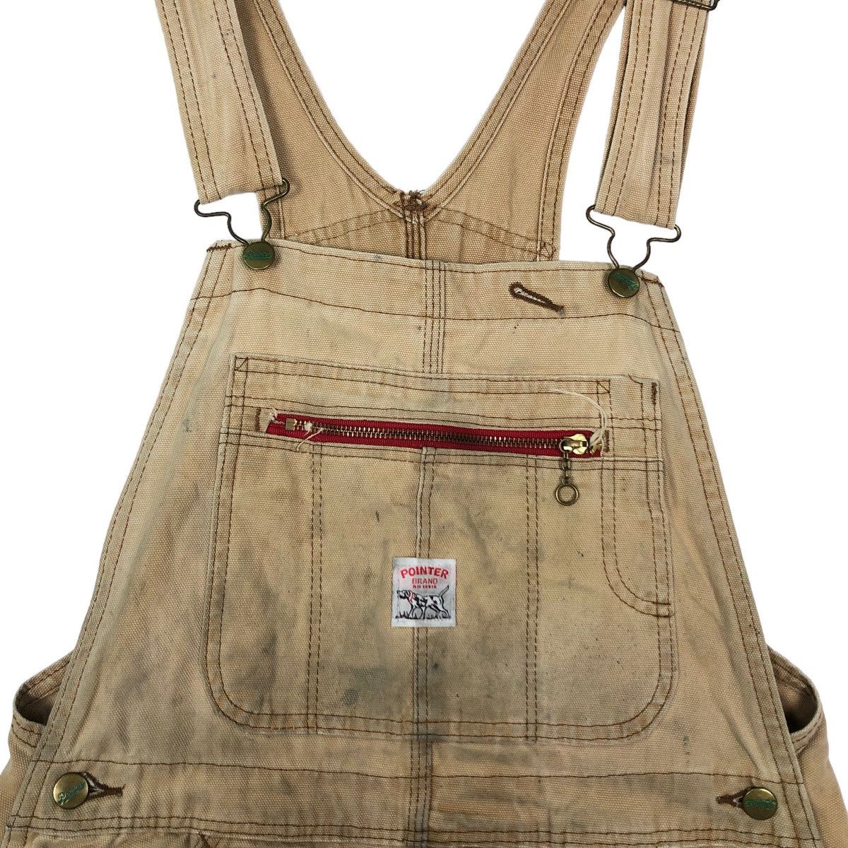 Japanese Brand VINTAGE OVERALL POINTER USA MADE WORKER DISTRESSED DESIGN Size US 36 / EU 52 - 8 Thumbnail