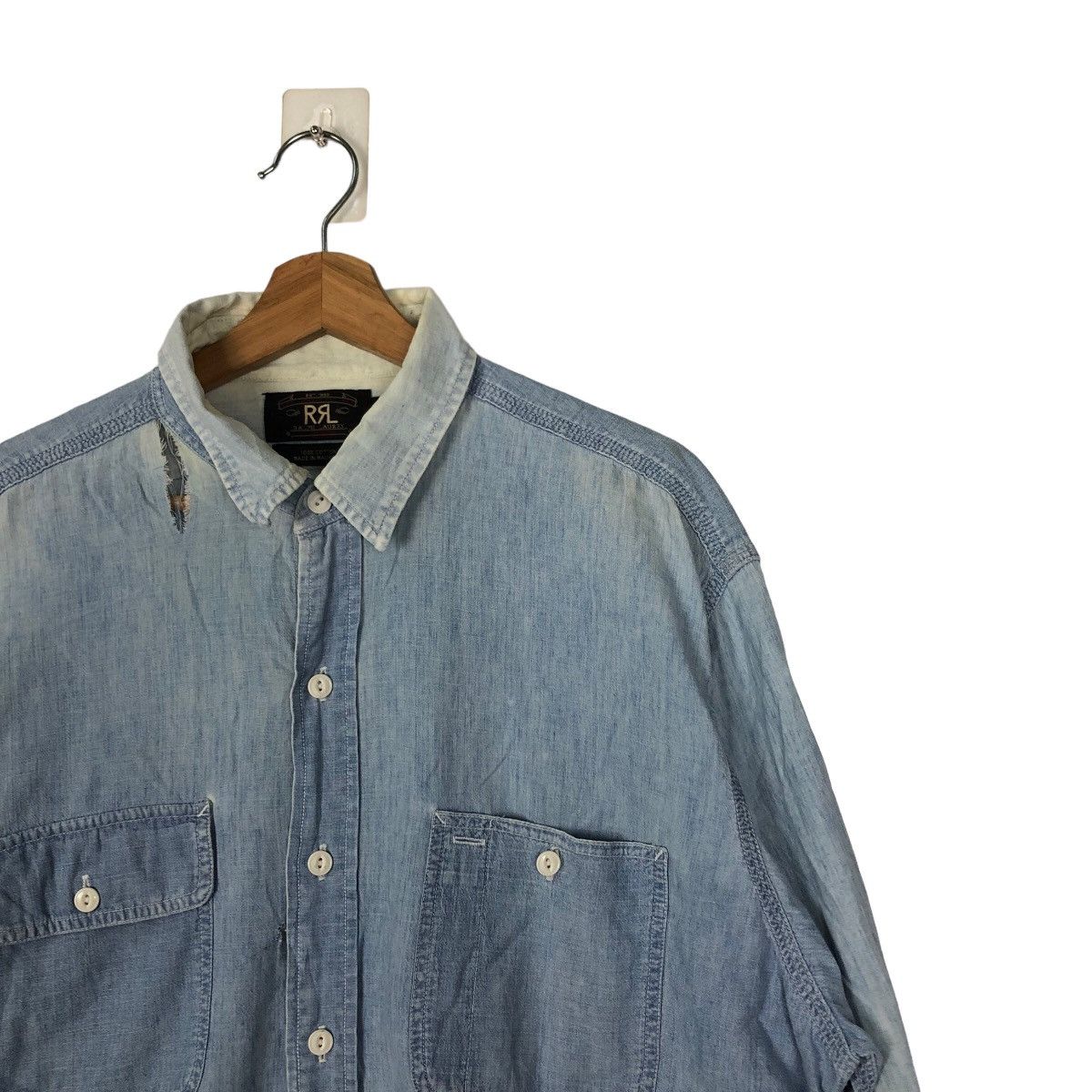 RRL Ralph Lauren VINTAGE CHAMBRAY DENIM DOUBLE RL RALPH LAUREN Size US L / EU 52-54 / 3 - 5 Thumbnail