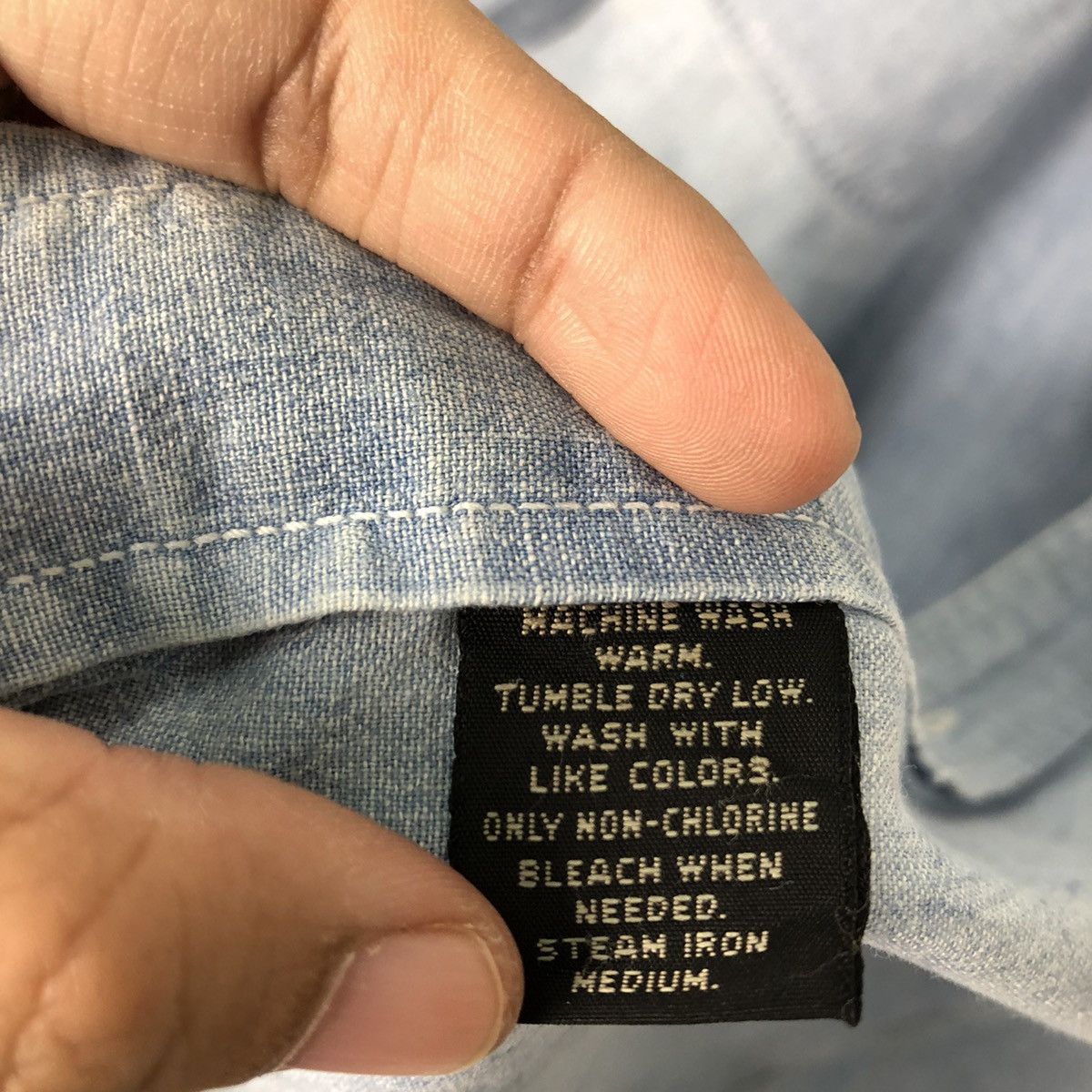 RRL Ralph Lauren VINTAGE CHAMBRAY DENIM DOUBLE RL RALPH LAUREN Size US L / EU 52-54 / 3 - 12 Thumbnail