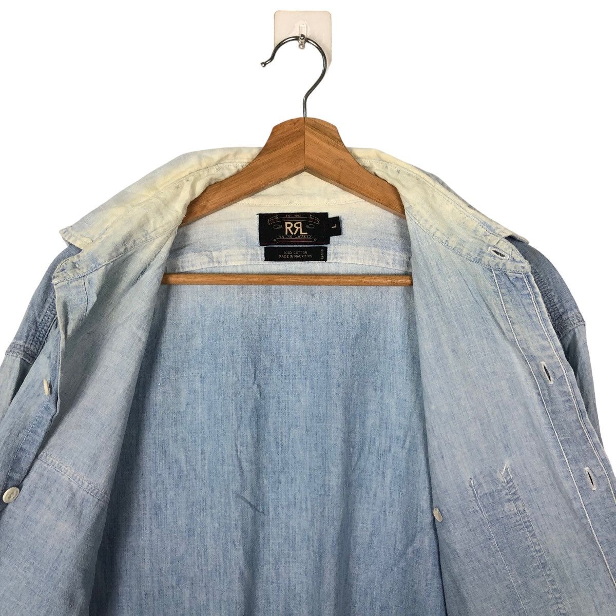 RRL Ralph Lauren VINTAGE CHAMBRAY DENIM DOUBLE RL RALPH LAUREN Size US L / EU 52-54 / 3 - 10 Thumbnail