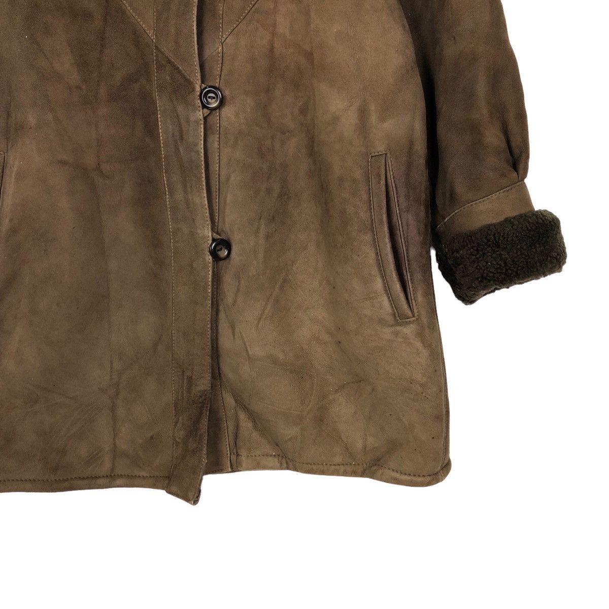 Japanese Brand VINTAGE GENUINE LEATHER LONG JACKET INSPIRE ISSEY MIYAKE Size US M / EU 48-50 / 2 - 4 Thumbnail