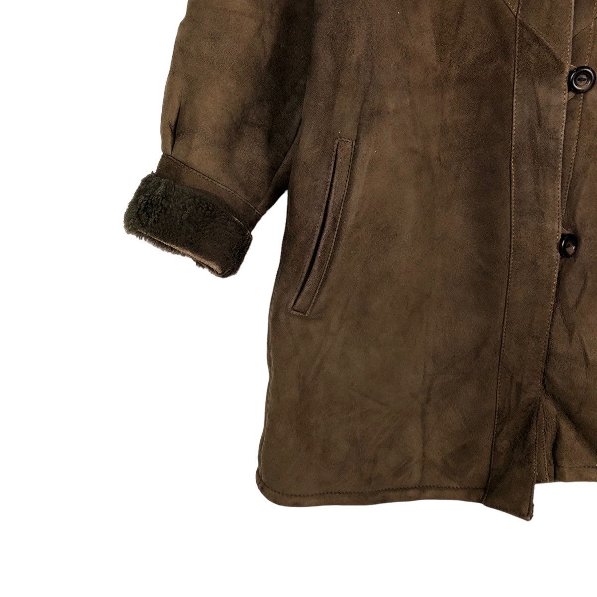 Japanese Brand VINTAGE GENUINE LEATHER LONG JACKET INSPIRE ISSEY MIYAKE Size US M / EU 48-50 / 2 - 3 Thumbnail