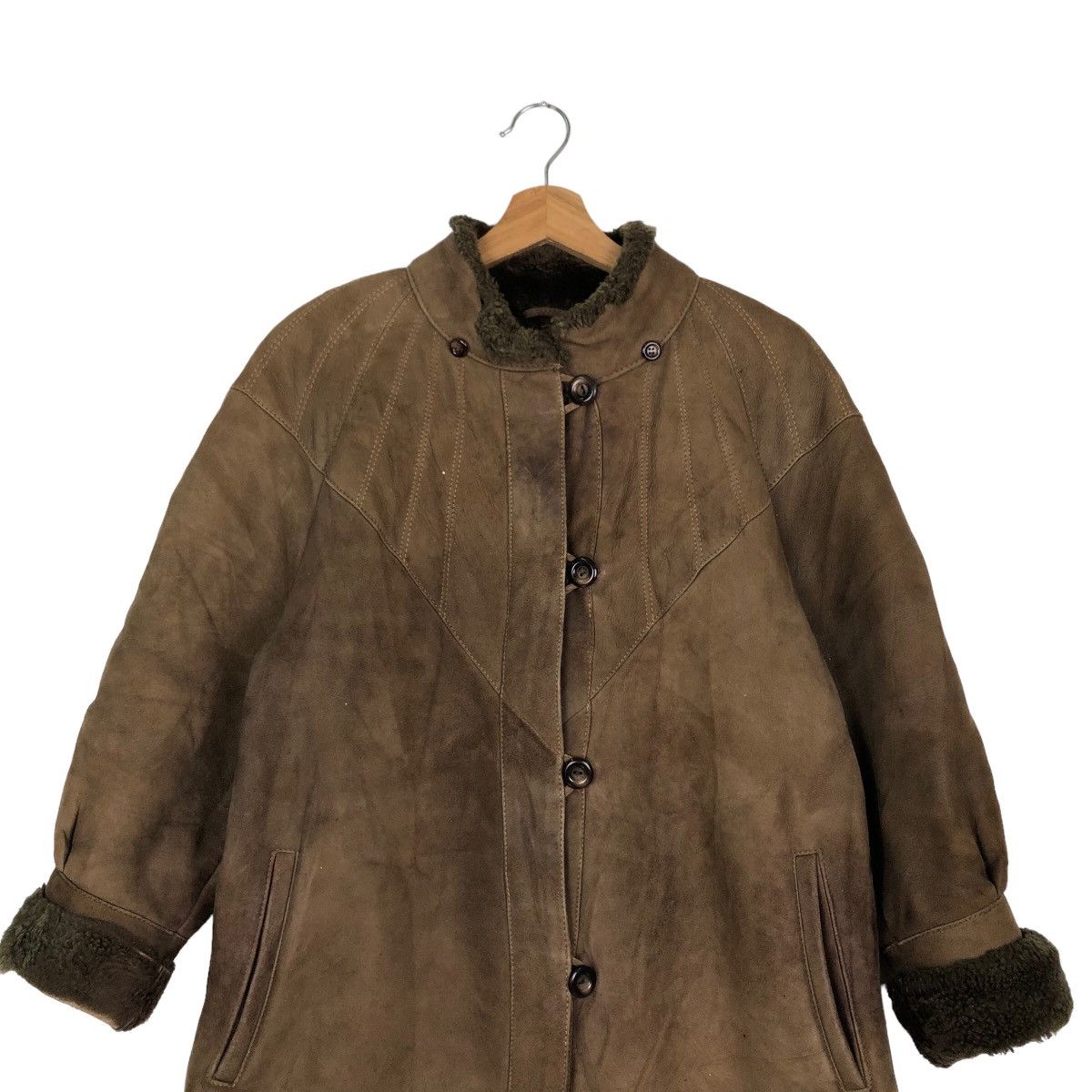 Japanese Brand VINTAGE GENUINE LEATHER LONG JACKET INSPIRE ISSEY MIYAKE Size US M / EU 48-50 / 2 - 2 Thumbnail