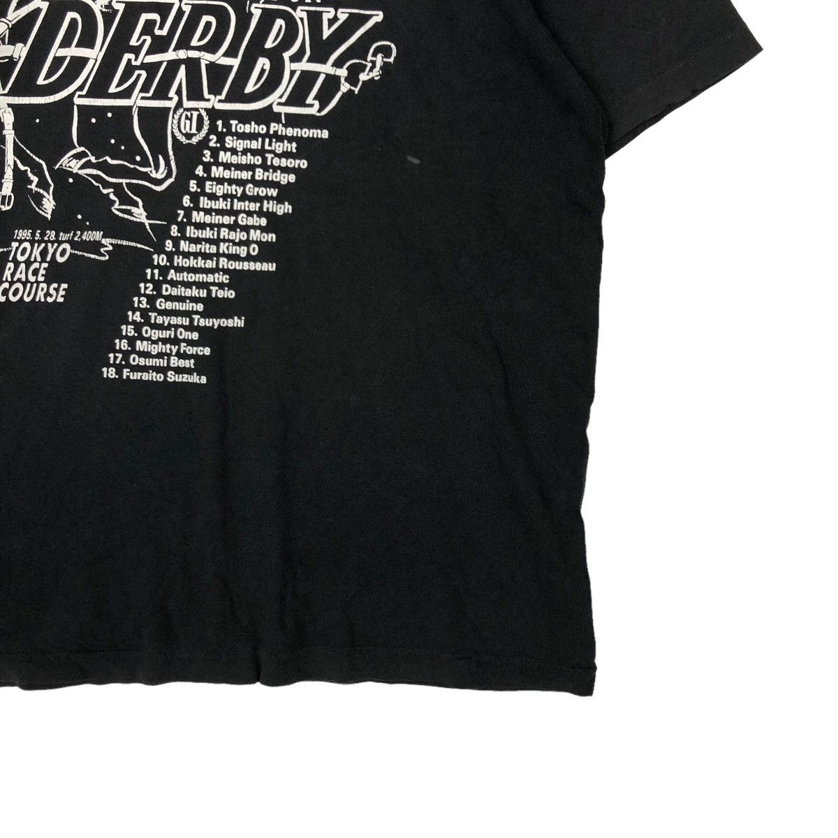 Japanese Brand VINTAGE 1985 NIPPON DERBY TEE BIG LOGO SPORTS Size US L / EU 52-54 / 3 - 4 Thumbnail