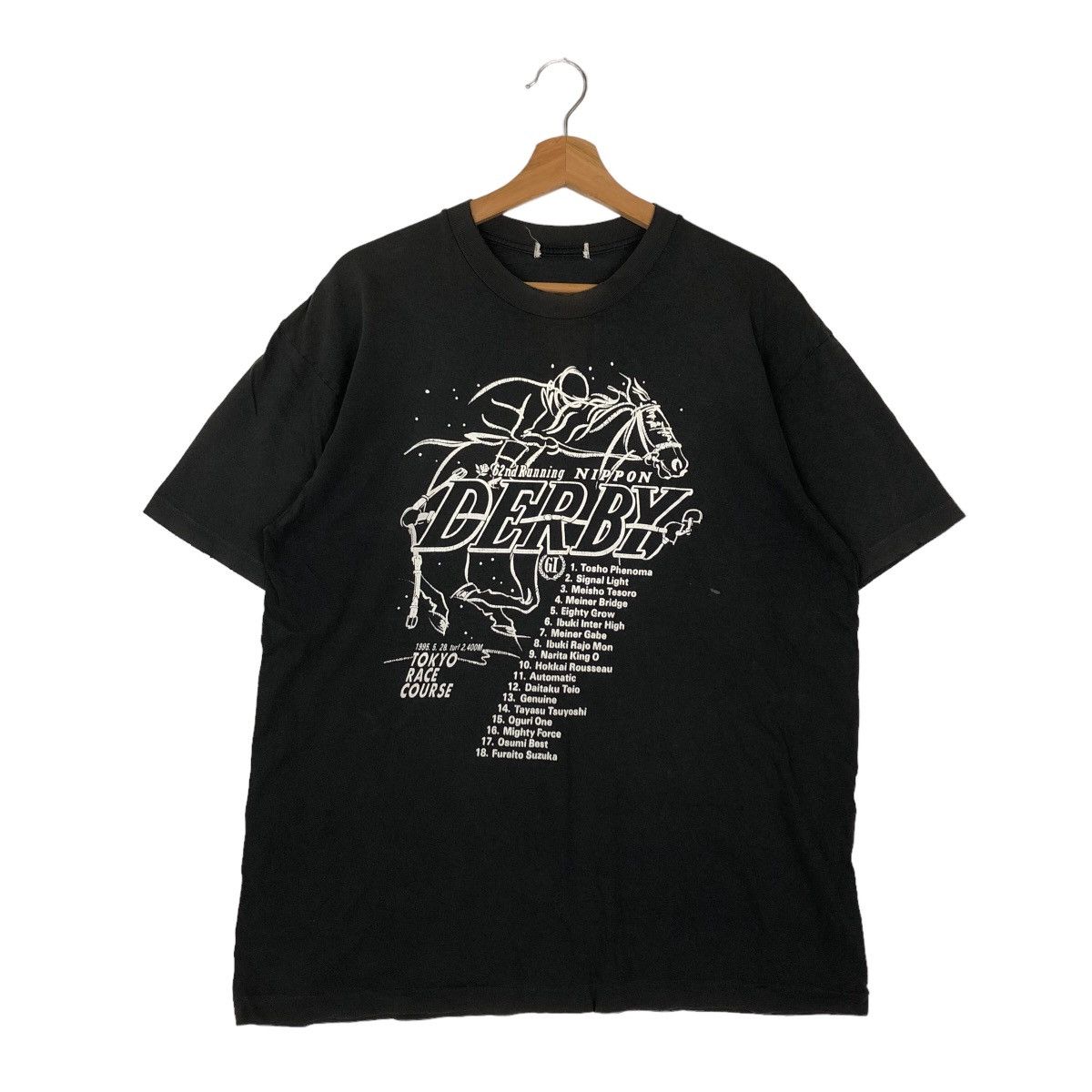 Japanese Brand VINTAGE 1985 NIPPON DERBY TEE BIG LOGO SPORTS Size US L / EU 52-54 / 3 - 1 Thumbnail