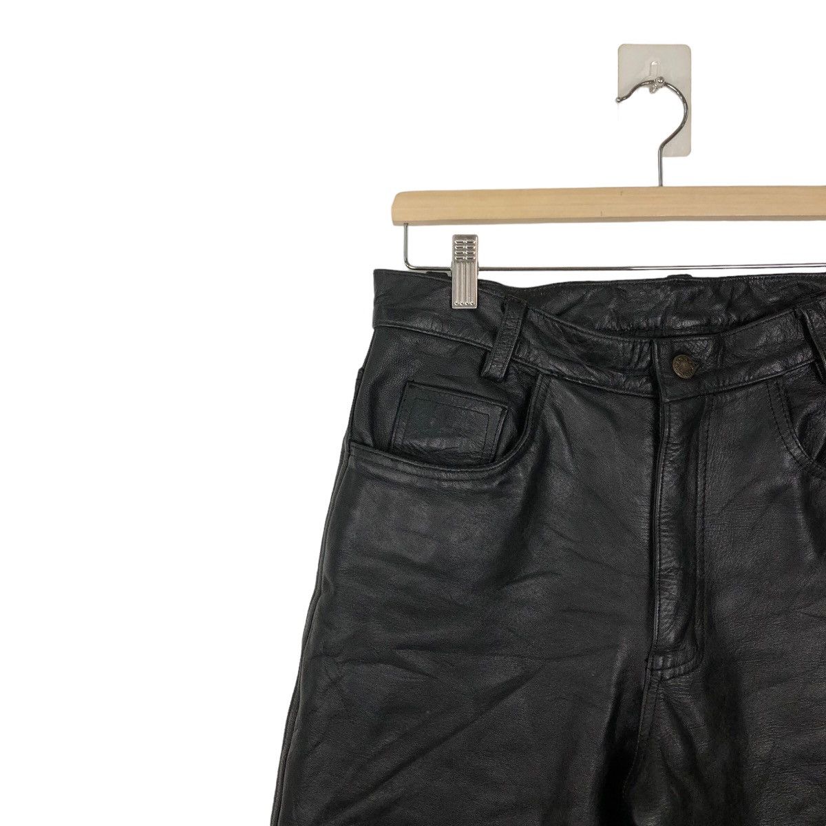 Genuine Leather VINTAGE SOFT LEATHER PANTS RACER INSPIRED RICK OWENS Size US 32 / EU 48 - 4 Thumbnail