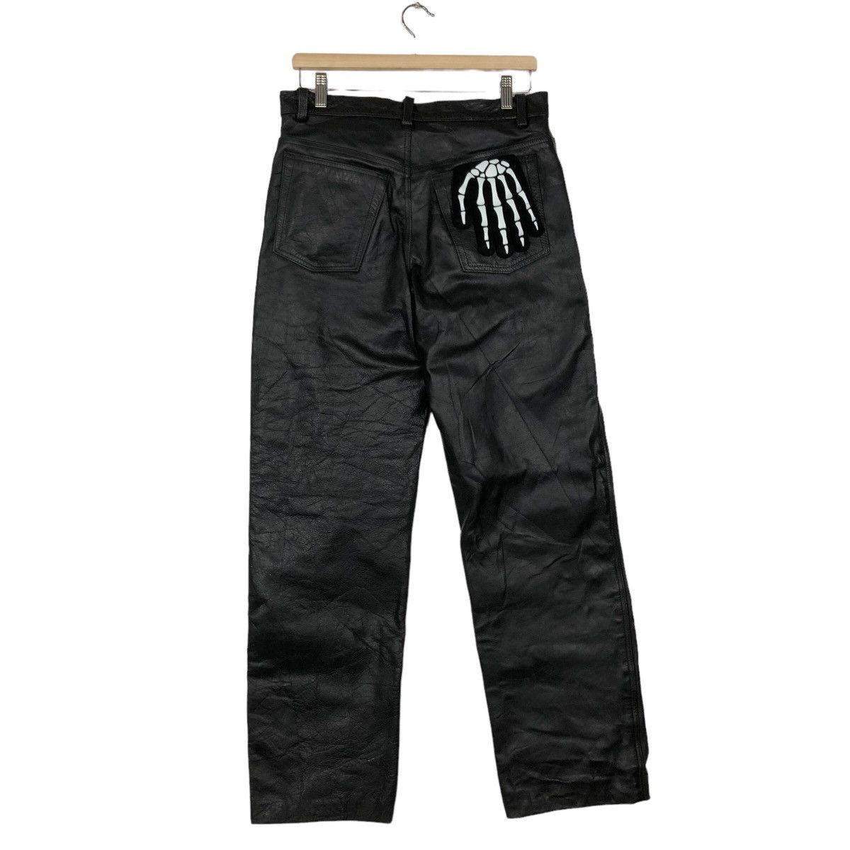 Genuine Leather VINTAGE SOFT LEATHER PANTS RACER INSPIRED RICK OWENS Size US 32 / EU 48 - 6 Thumbnail