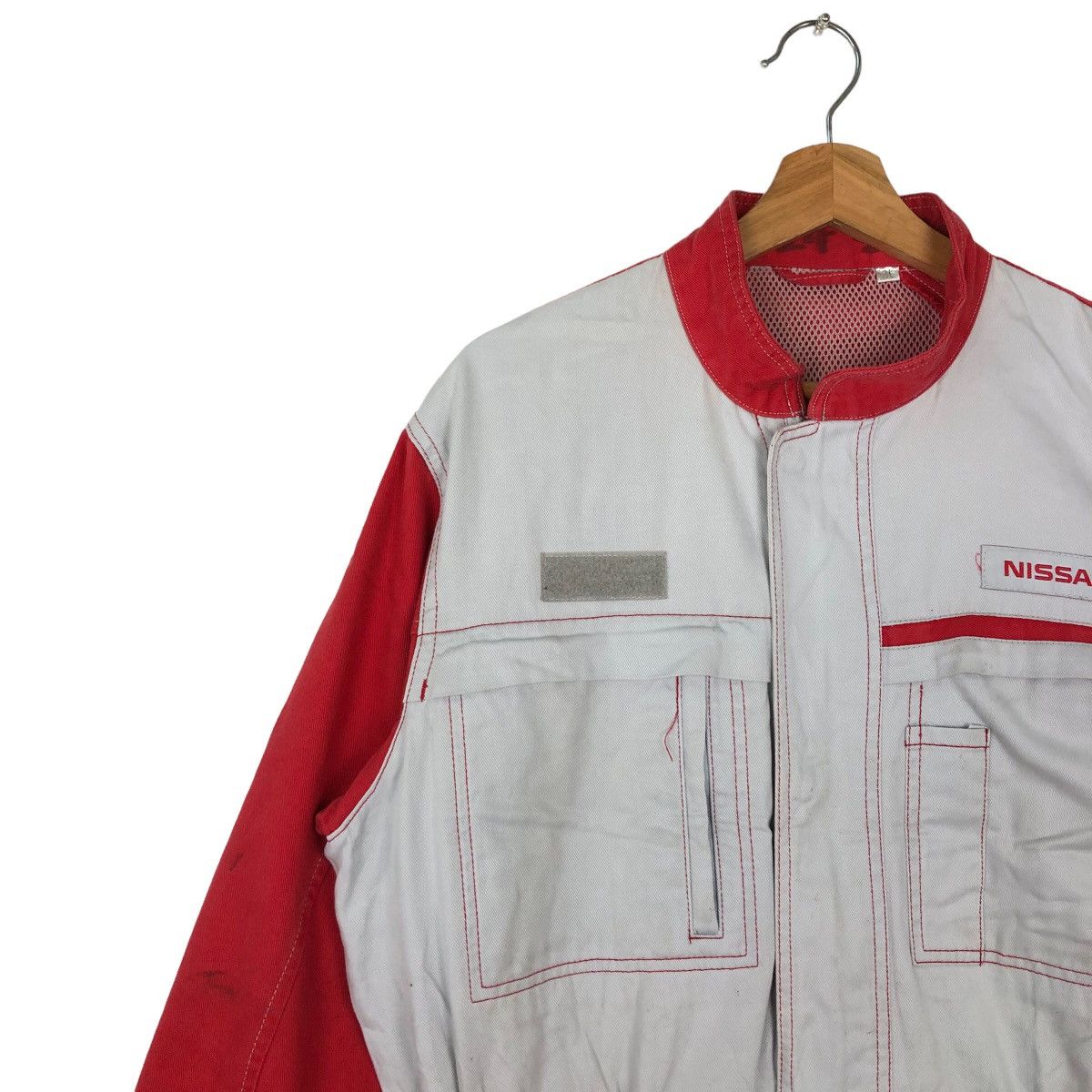 Japanese Brand VINTAGE OVERALL WORKER RACING NISSAN BIG LOGO Size US 36 / EU 52 - 5 Thumbnail
