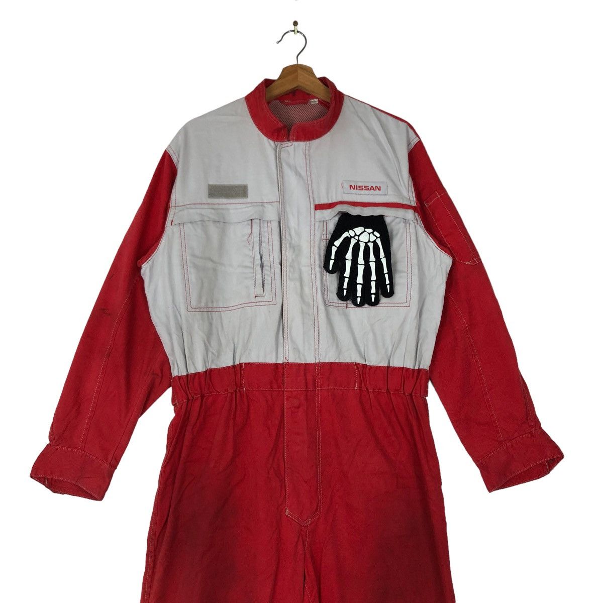Japanese Brand VINTAGE OVERALL WORKER RACING NISSAN BIG LOGO Size US 36 / EU 52 - 2 Thumbnail