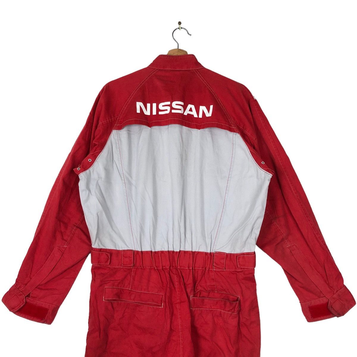 Japanese Brand VINTAGE OVERALL WORKER RACING NISSAN BIG LOGO Size US 36 / EU 52 - 7 Thumbnail