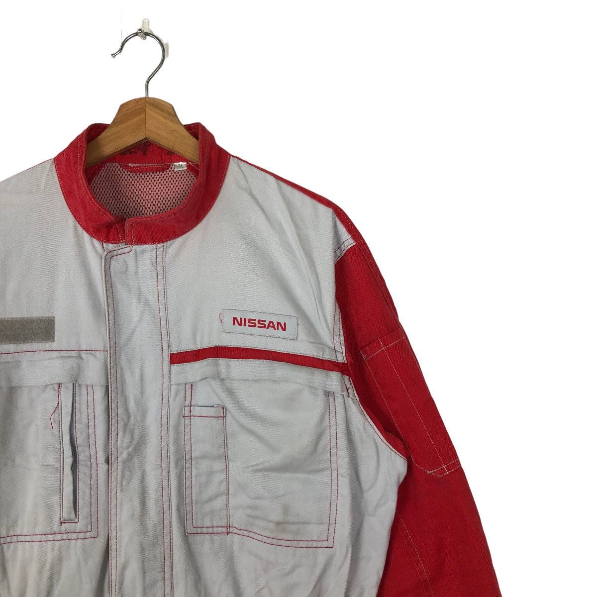 Japanese Brand VINTAGE OVERALL WORKER RACING NISSAN BIG LOGO Size US 36 / EU 52 - 4 Thumbnail