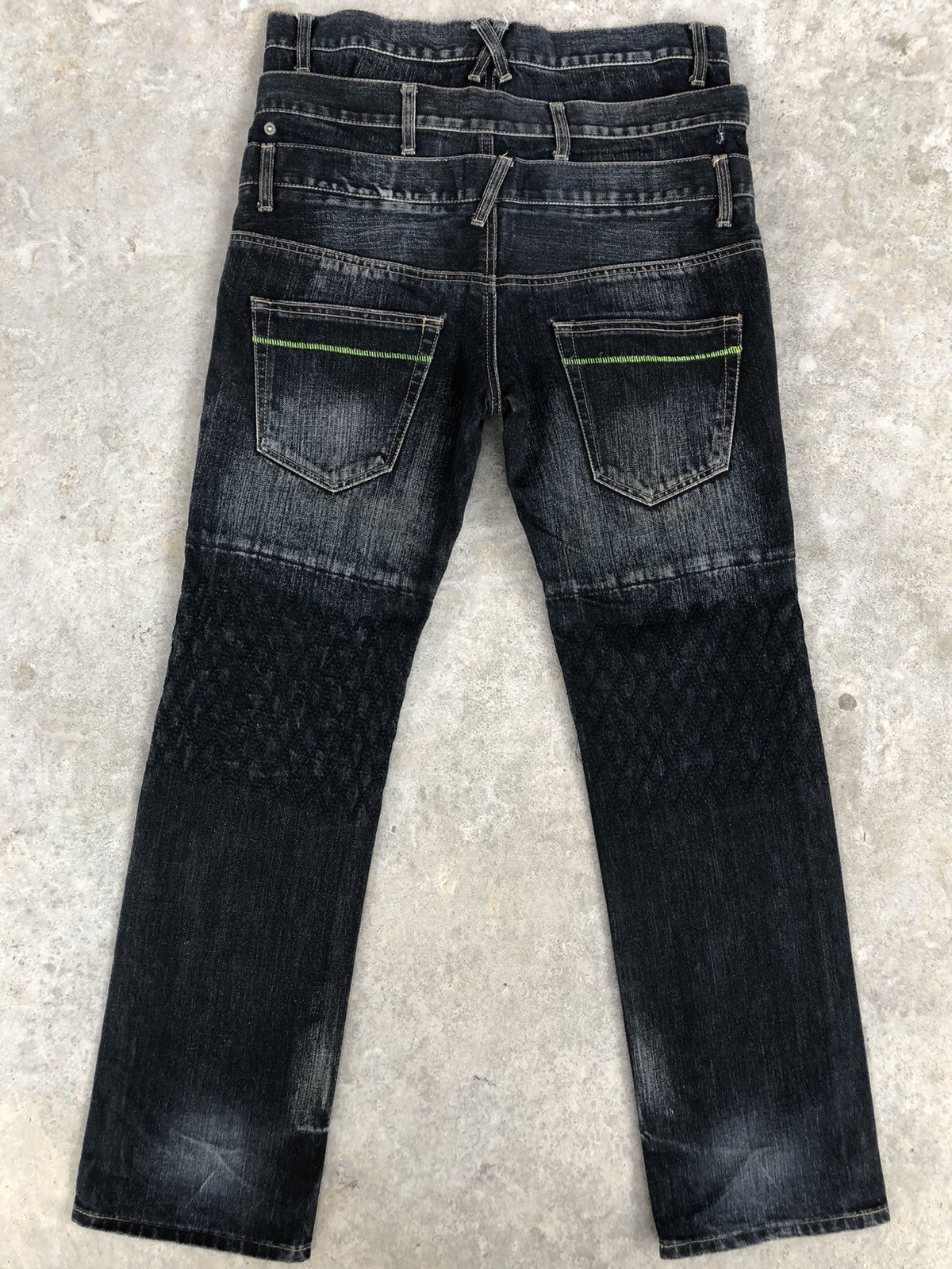 PPFM PPFM Double Waist Distressed Denim Punk Style Size US 33 - 2 Thumbnail