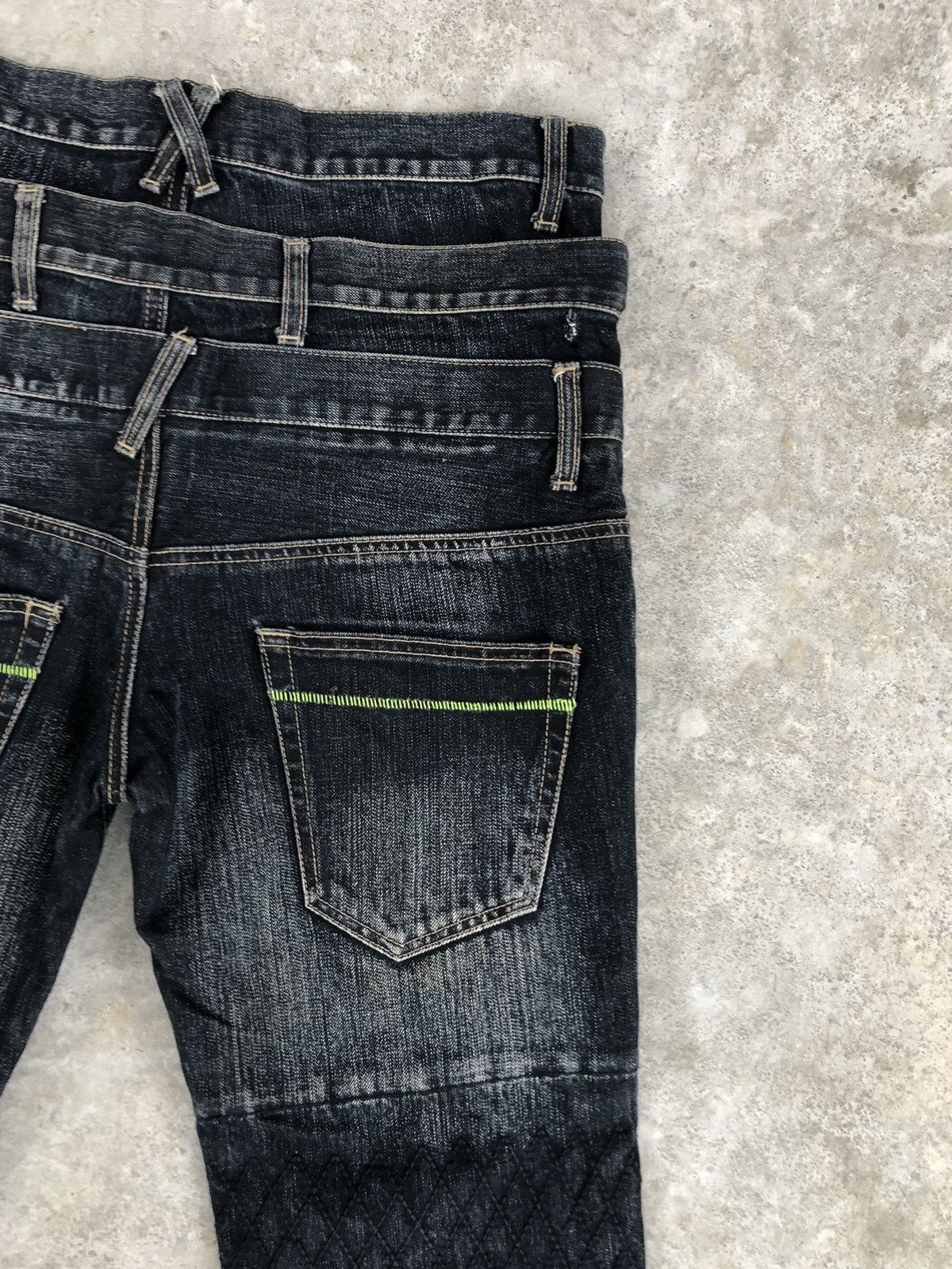 PPFM PPFM Double Waist Distressed Denim Punk Style Size US 33 - 13 Thumbnail
