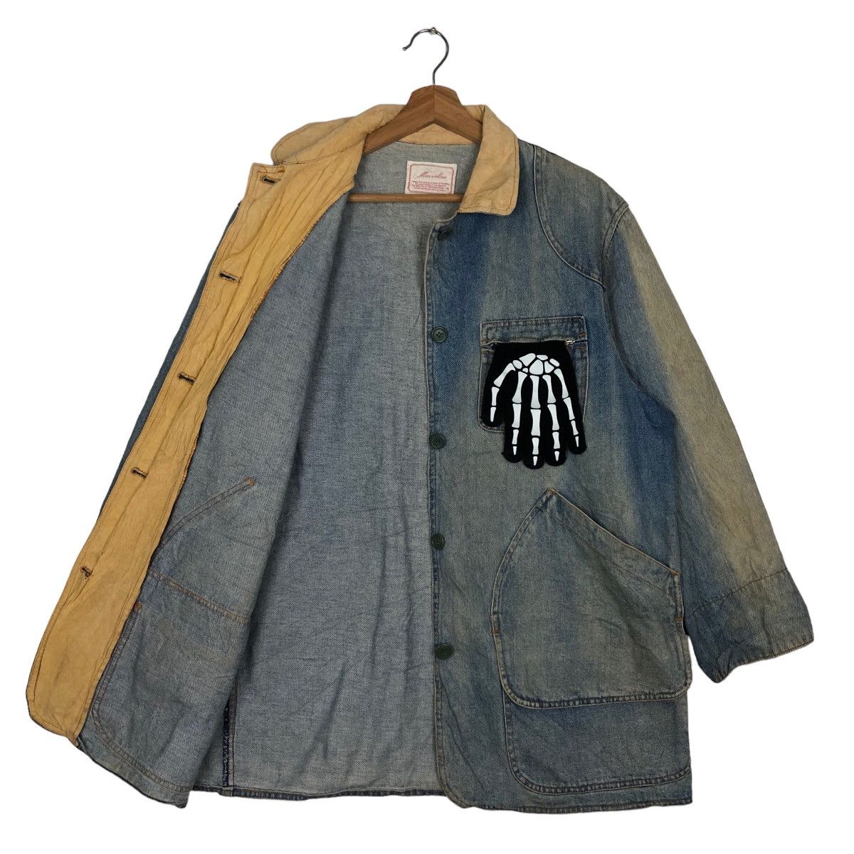 Japanese Brand VINTAGE CHORE DENIM WORK JACKET MANJELOUS ISSEY MIYAKE STYLE Size US L / EU 52-54 / 3 - 8 Thumbnail