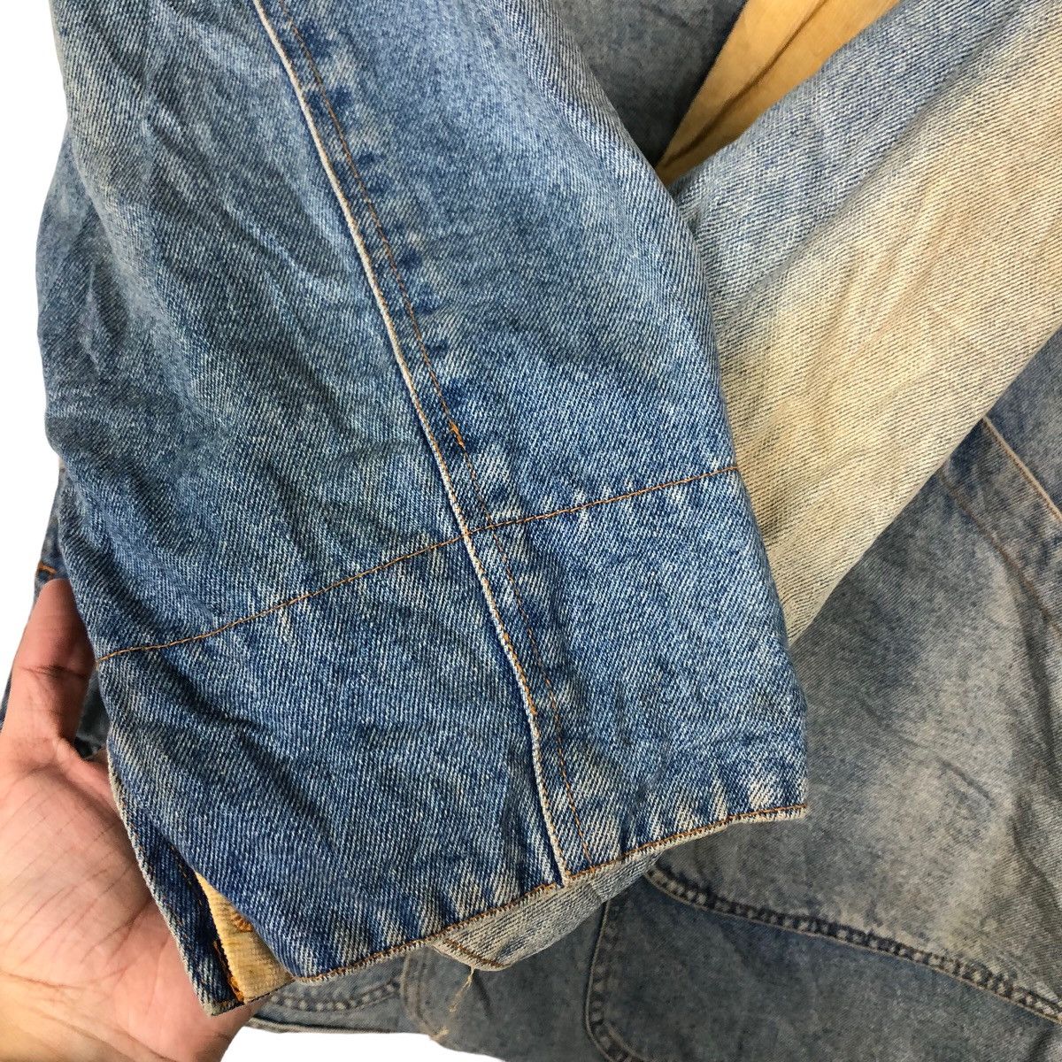 Japanese Brand VINTAGE CHORE DENIM WORK JACKET MANJELOUS ISSEY MIYAKE STYLE Size US L / EU 52-54 / 3 - 11 Thumbnail