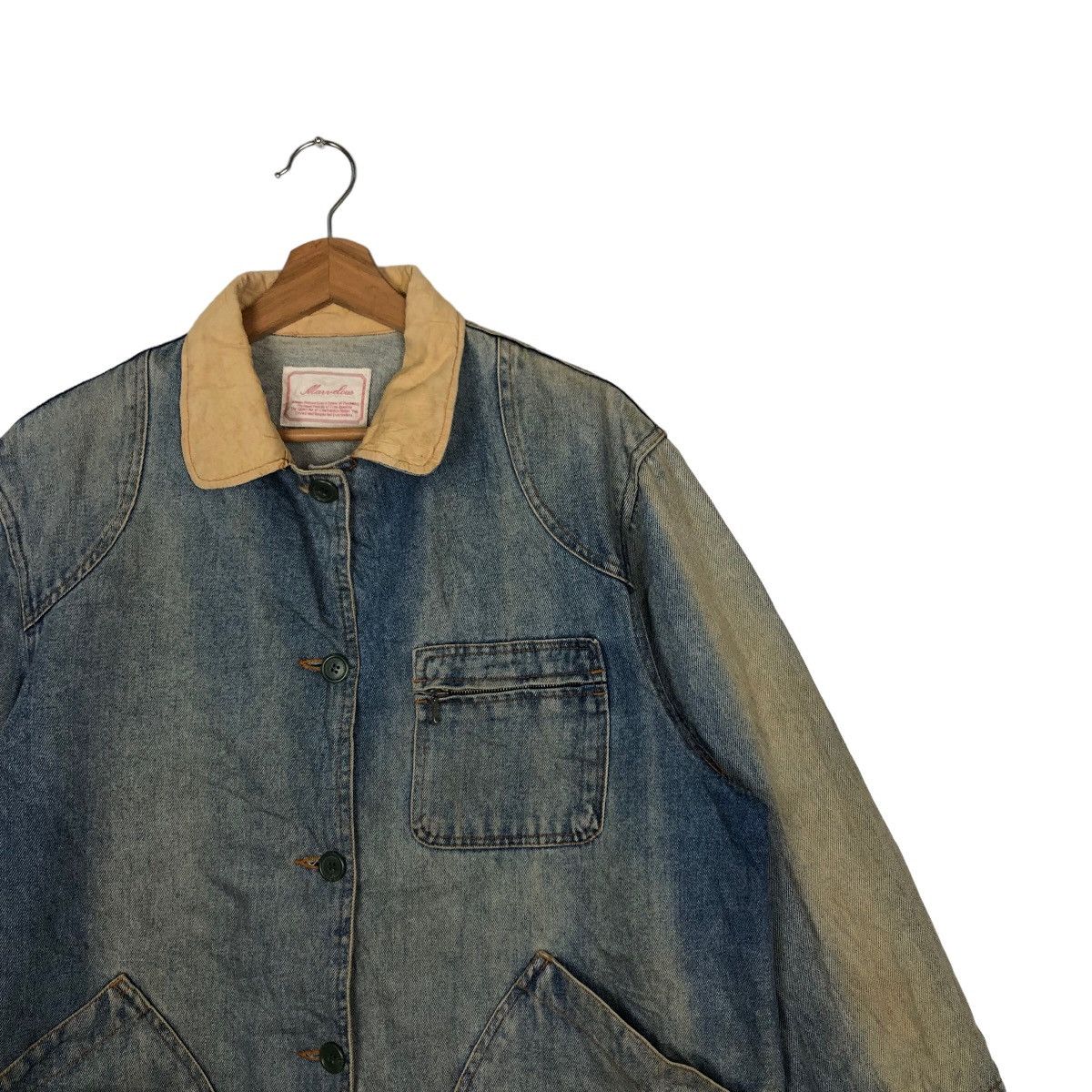 Japanese Brand VINTAGE CHORE DENIM WORK JACKET MANJELOUS ISSEY MIYAKE STYLE Size US L / EU 52-54 / 3 - 5 Thumbnail
