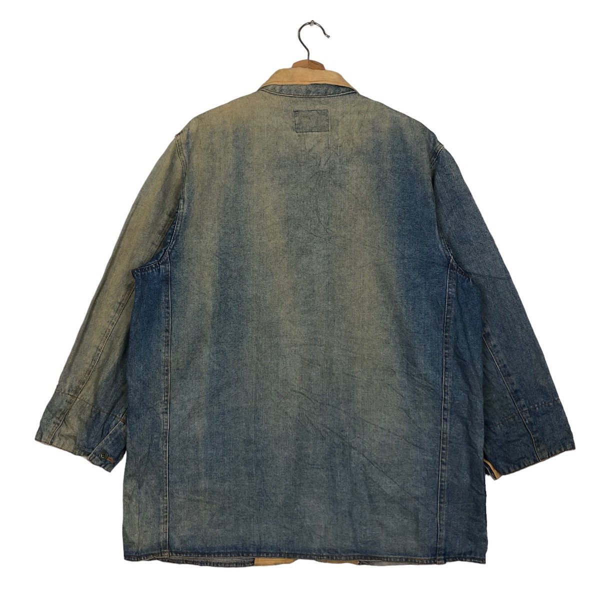 Japanese Brand VINTAGE CHORE DENIM WORK JACKET MANJELOUS ISSEY MIYAKE STYLE Size US L / EU 52-54 / 3 - 7 Thumbnail