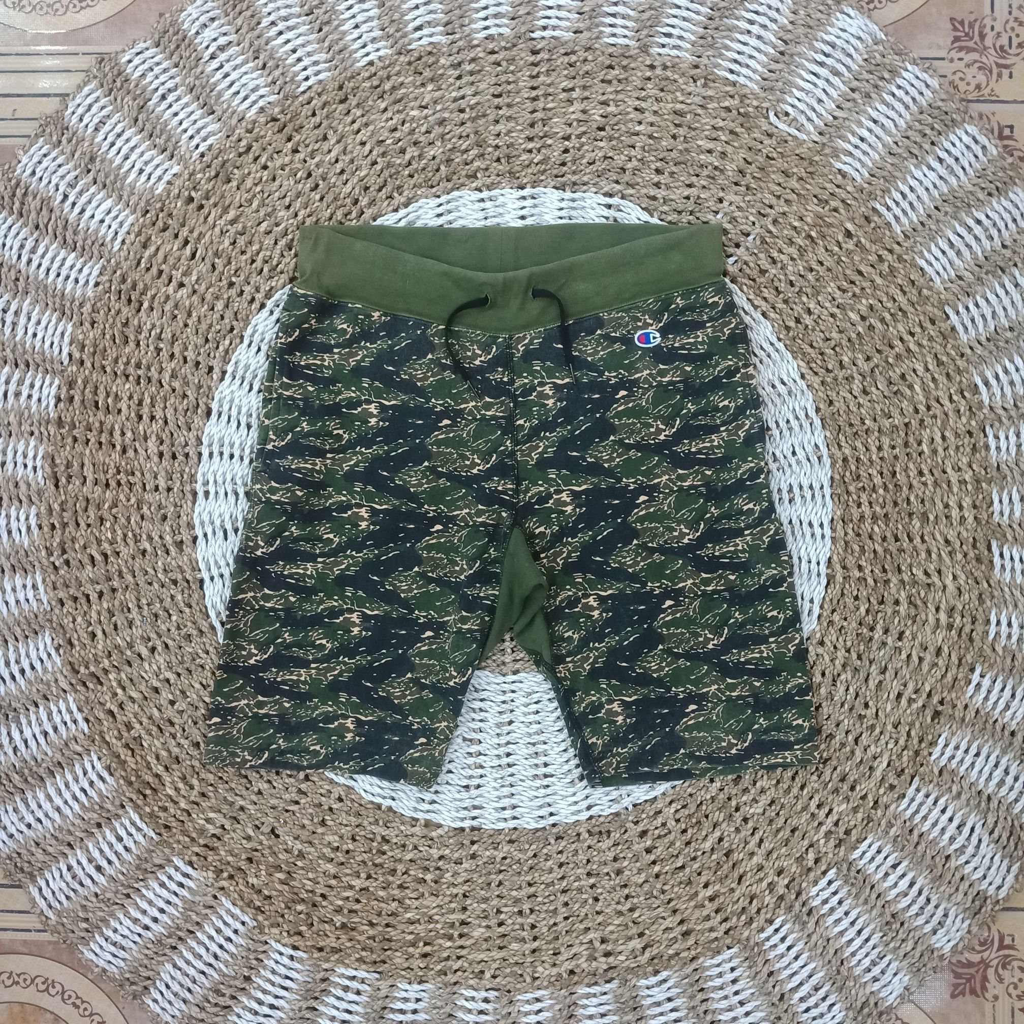 Champion reverse weave tiger stripe camo short