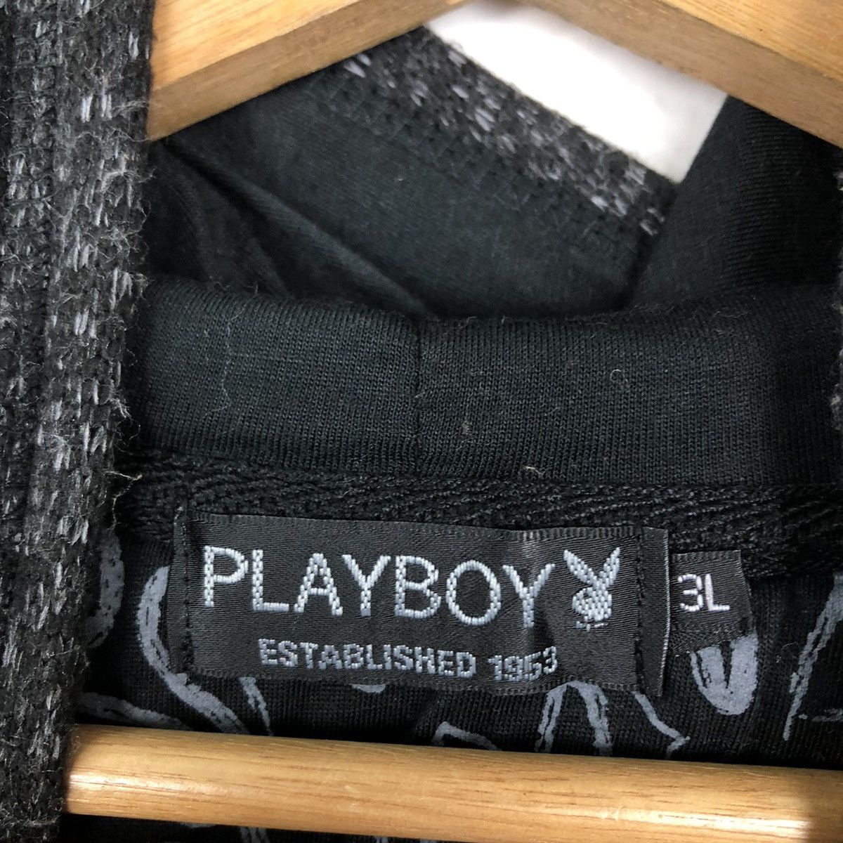 Japanese Brand VINTAGE HOODIE PLAYBOY BIG LOGO EMBROIDERED SPELL OUT Size US L / EU 52-54 / 3 - 10 Thumbnail