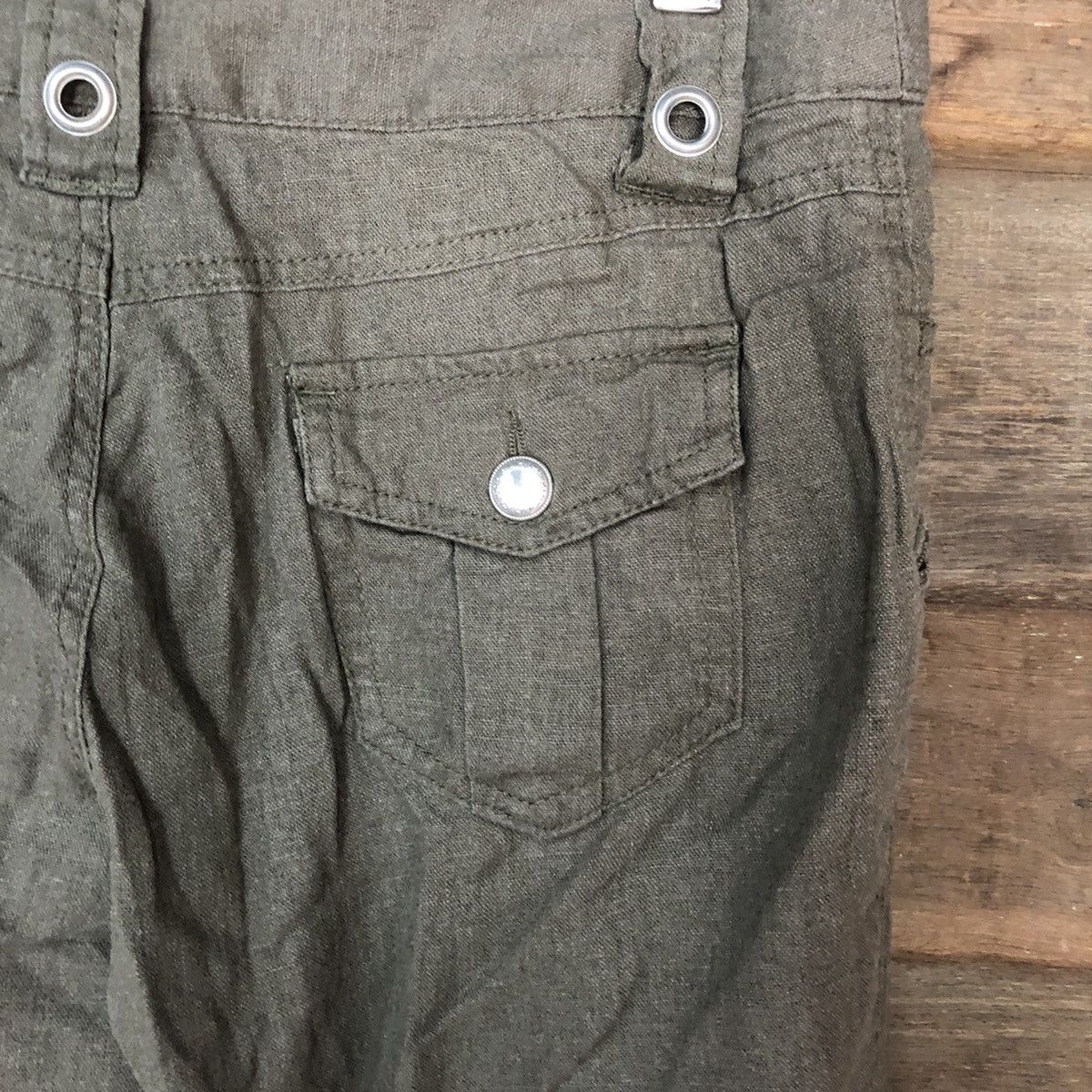 Japanese Brand Double Edge Green multipocket Cargo Pants #3976 Size US 28 / EU 44 - 13 Thumbnail