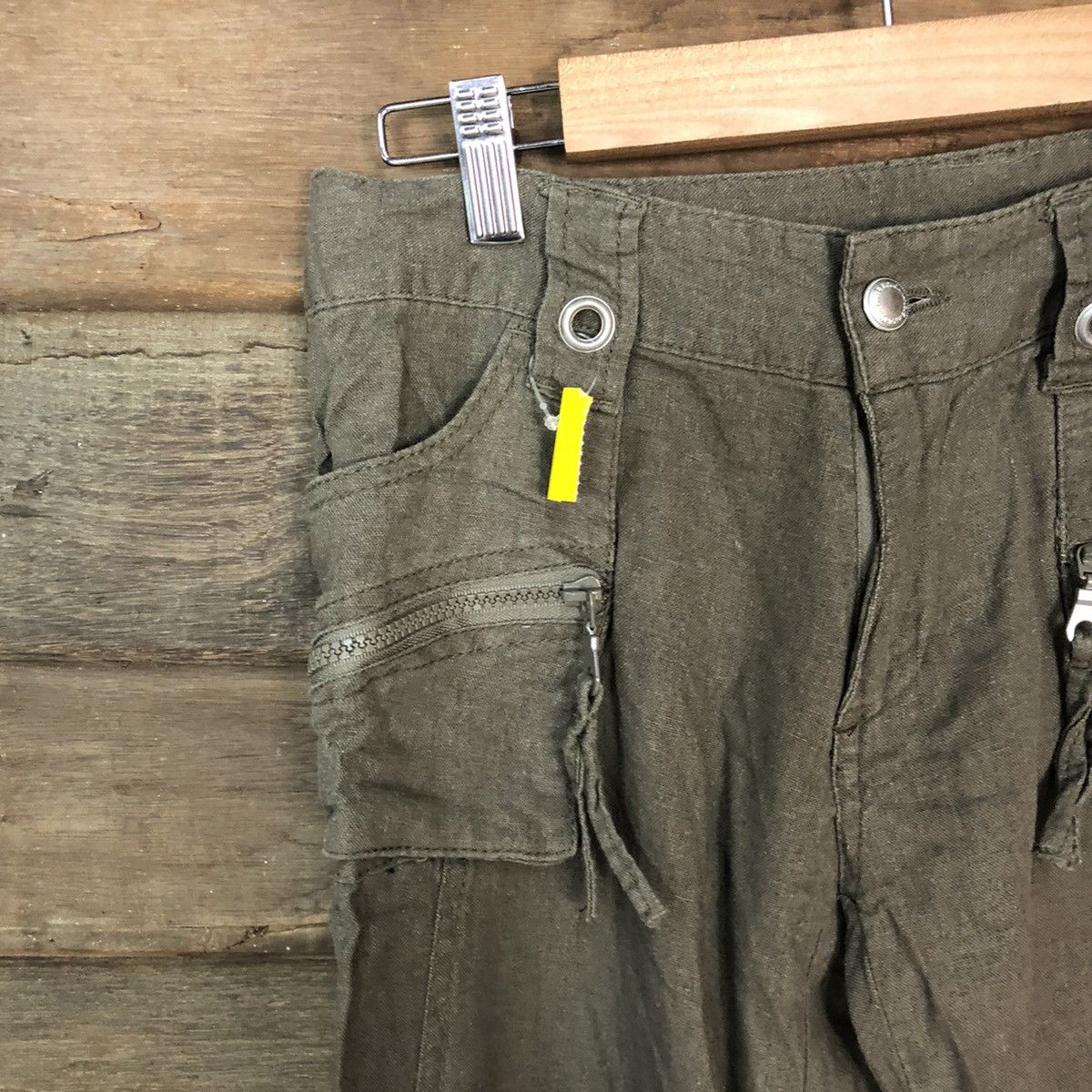 Japanese Brand Double Edge Green multipocket Cargo Pants #3976 Size US 28 / EU 44 - 4 Thumbnail