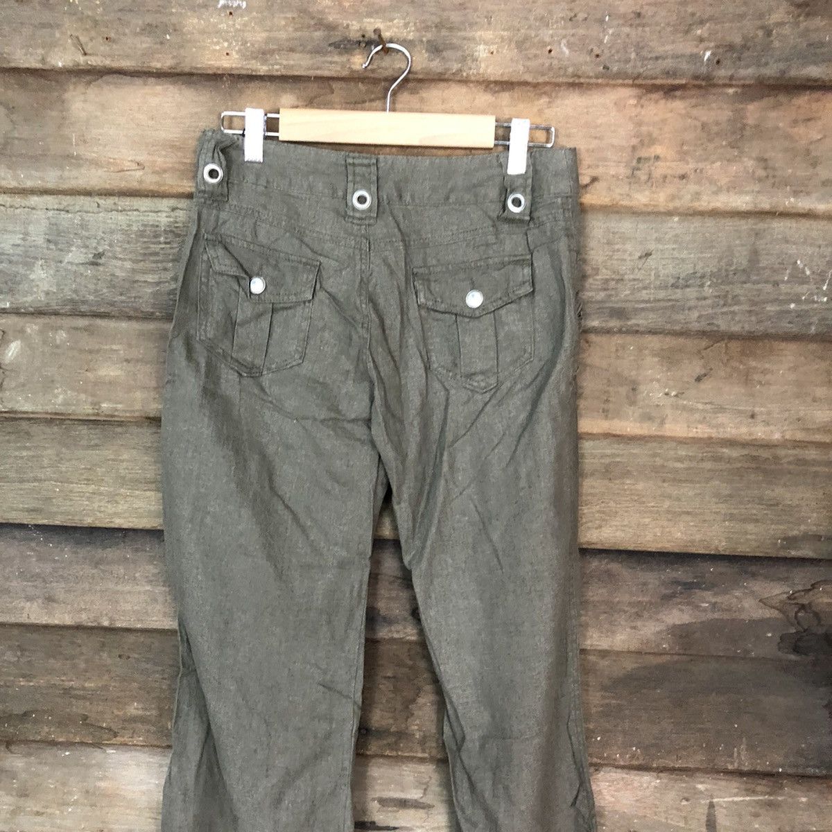 Japanese Brand Double Edge Green multipocket Cargo Pants #3976 Size US 28 / EU 44 - 10 Thumbnail