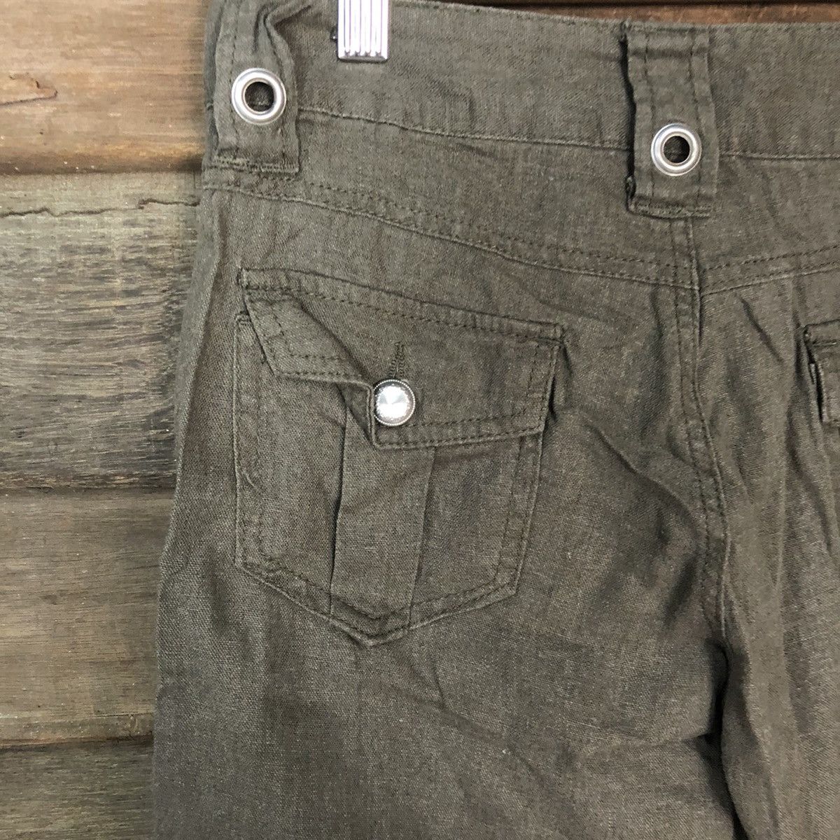 Japanese Brand Double Edge Green multipocket Cargo Pants #3976 Size US 28 / EU 44 - 12 Thumbnail