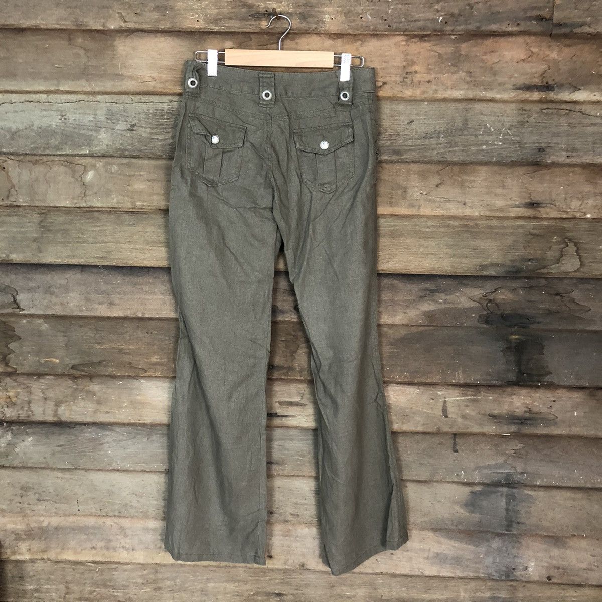 Japanese Brand Double Edge Green multipocket Cargo Pants #3976 Size US 28 / EU 44 - 9 Thumbnail