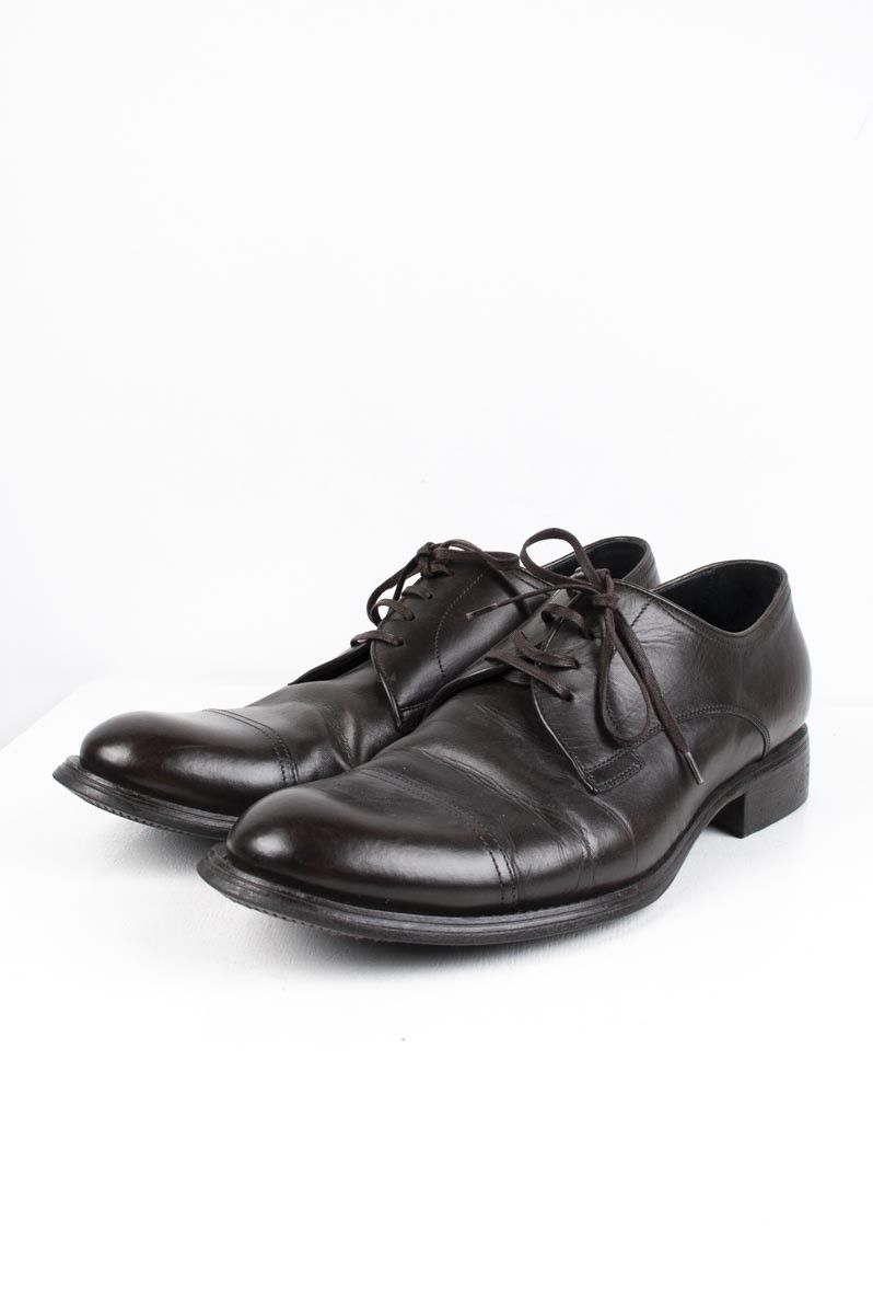 image of Dolce Gabbana Dolce&gabbana Leather Derby Shoes Size 43Eu,10Us,9Uk,h0150 in Khaki, Men's