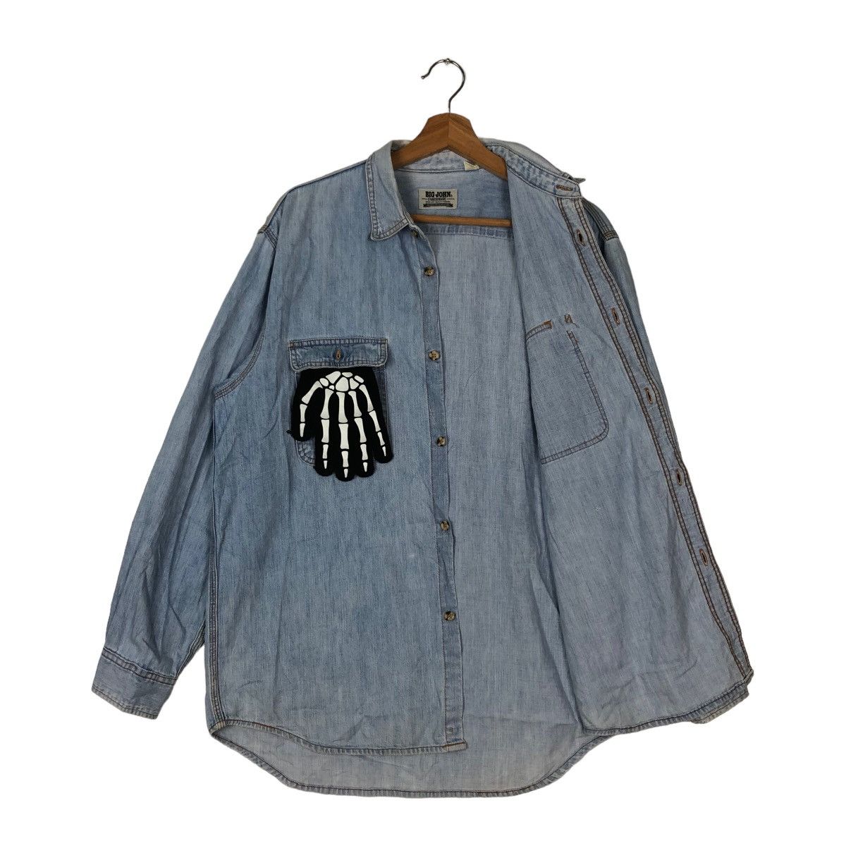 Japanese Brand VINTAGE CHAMBRAY DENIM BIG JOHN HYSTERIC GLAMOUR DESIGN Size US M / EU 48-50 / 2 - 8 Thumbnail