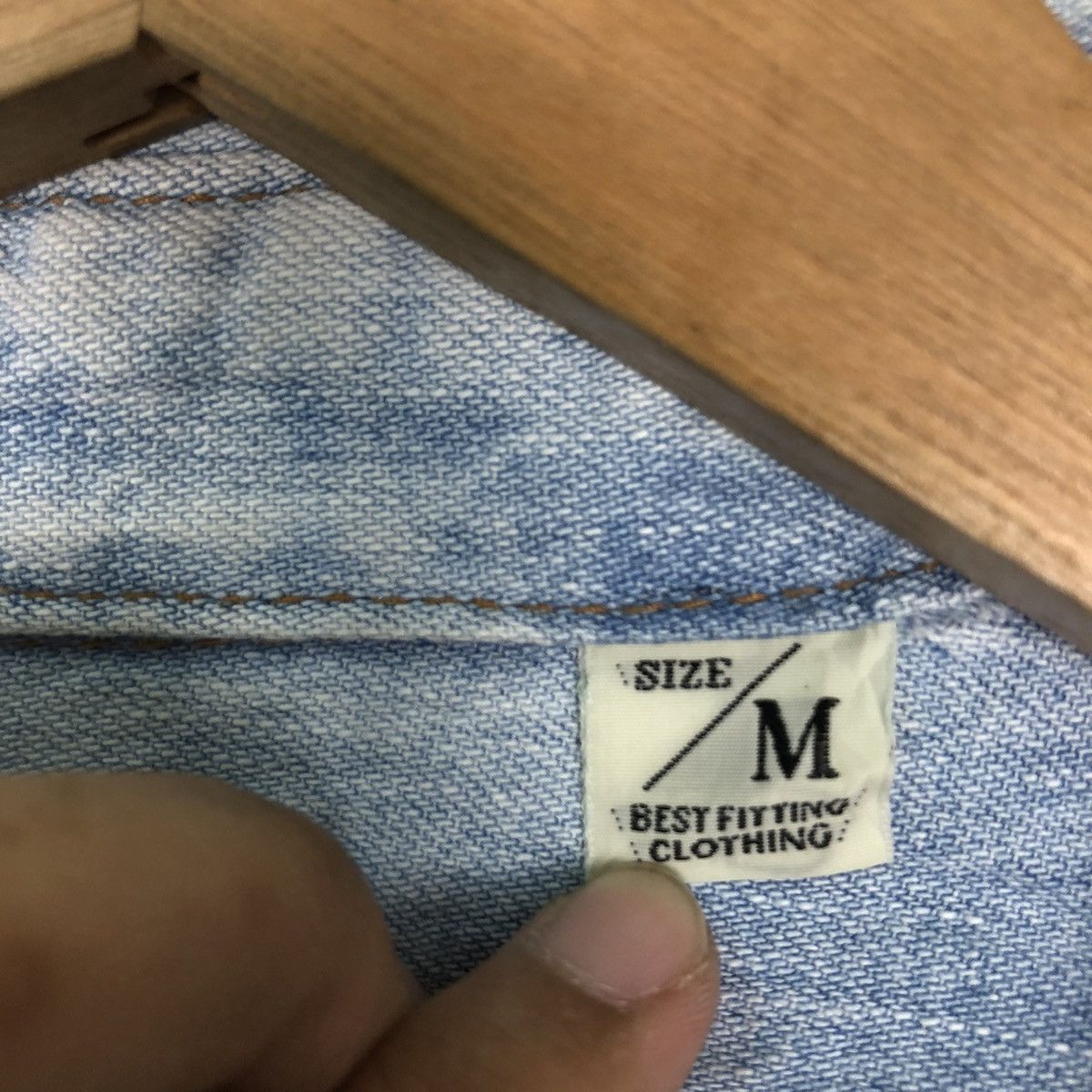 Japanese Brand VINTAGE CHAMBRAY DENIM BIG JOHN HYSTERIC GLAMOUR DESIGN Size US M / EU 48-50 / 2 - 13 Thumbnail