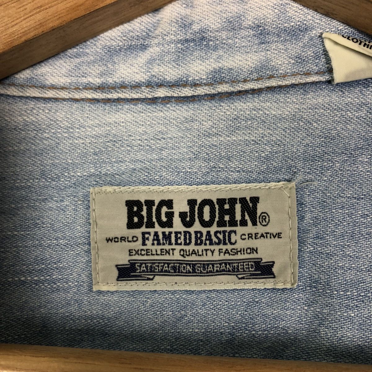 Japanese Brand VINTAGE CHAMBRAY DENIM BIG JOHN HYSTERIC GLAMOUR DESIGN Size US M / EU 48-50 / 2 - 12 Thumbnail