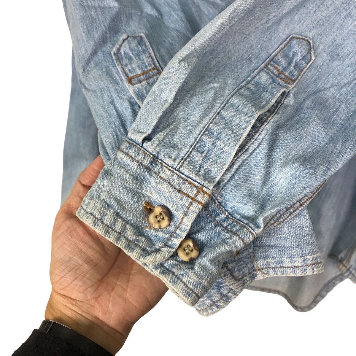 Japanese Brand VINTAGE CHAMBRAY DENIM BIG JOHN HYSTERIC GLAMOUR DESIGN Size US M / EU 48-50 / 2 - 11 Thumbnail