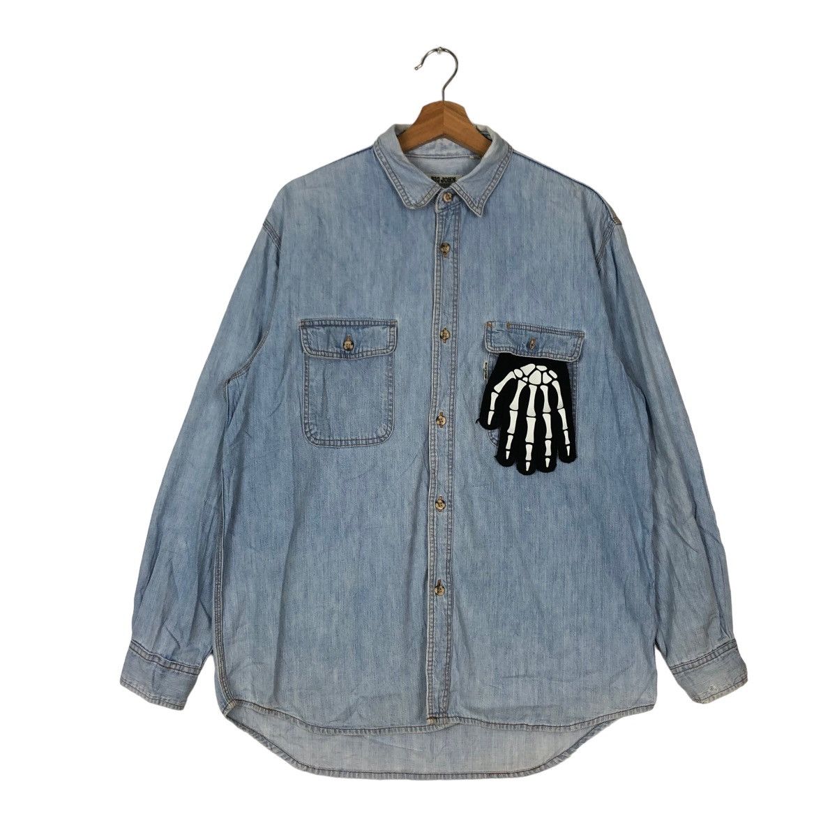 Japanese Brand VINTAGE CHAMBRAY DENIM BIG JOHN HYSTERIC GLAMOUR DESIGN Size US M / EU 48-50 / 2 - 1 Thumbnail