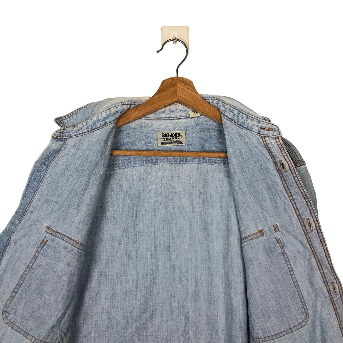 Japanese Brand VINTAGE CHAMBRAY DENIM BIG JOHN HYSTERIC GLAMOUR DESIGN Size US M / EU 48-50 / 2 - 10 Thumbnail