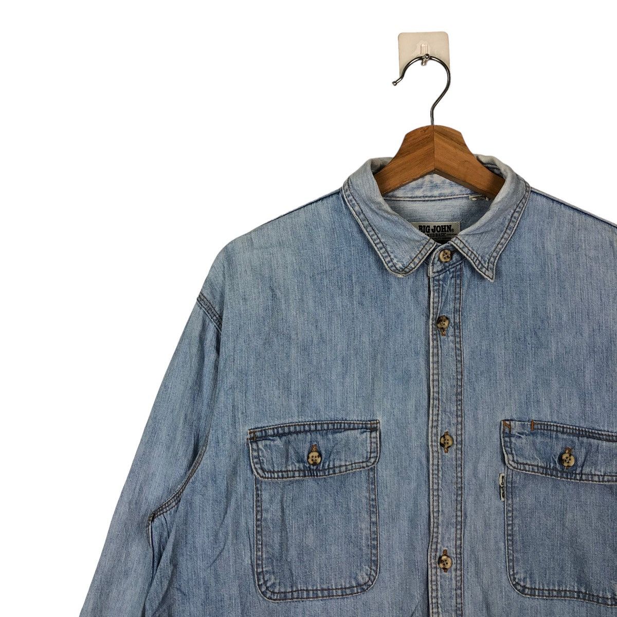 Japanese Brand VINTAGE CHAMBRAY DENIM BIG JOHN HYSTERIC GLAMOUR DESIGN Size US M / EU 48-50 / 2 - 6 Thumbnail