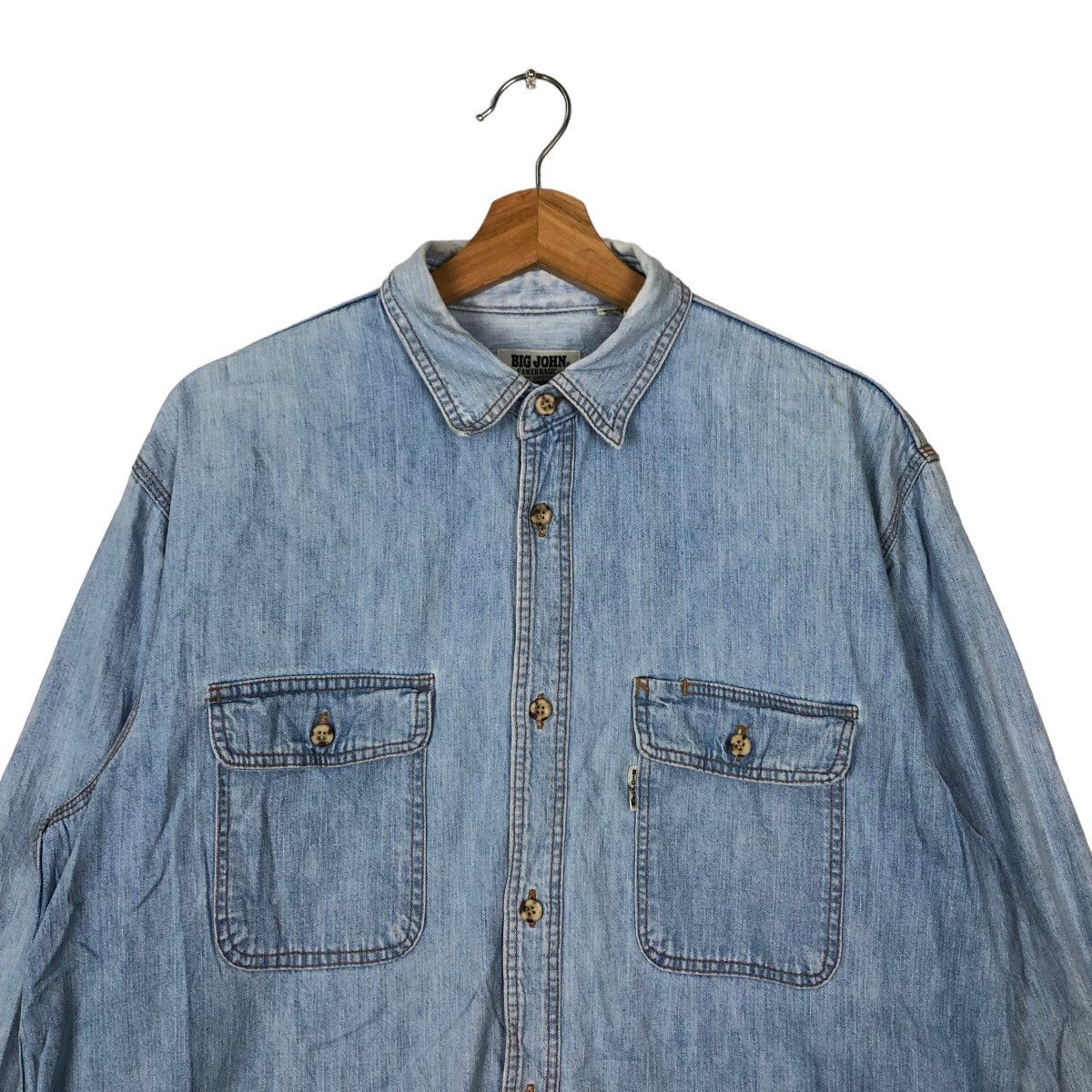 Japanese Brand VINTAGE CHAMBRAY DENIM BIG JOHN HYSTERIC GLAMOUR DESIGN Size US M / EU 48-50 / 2 - 2 Thumbnail