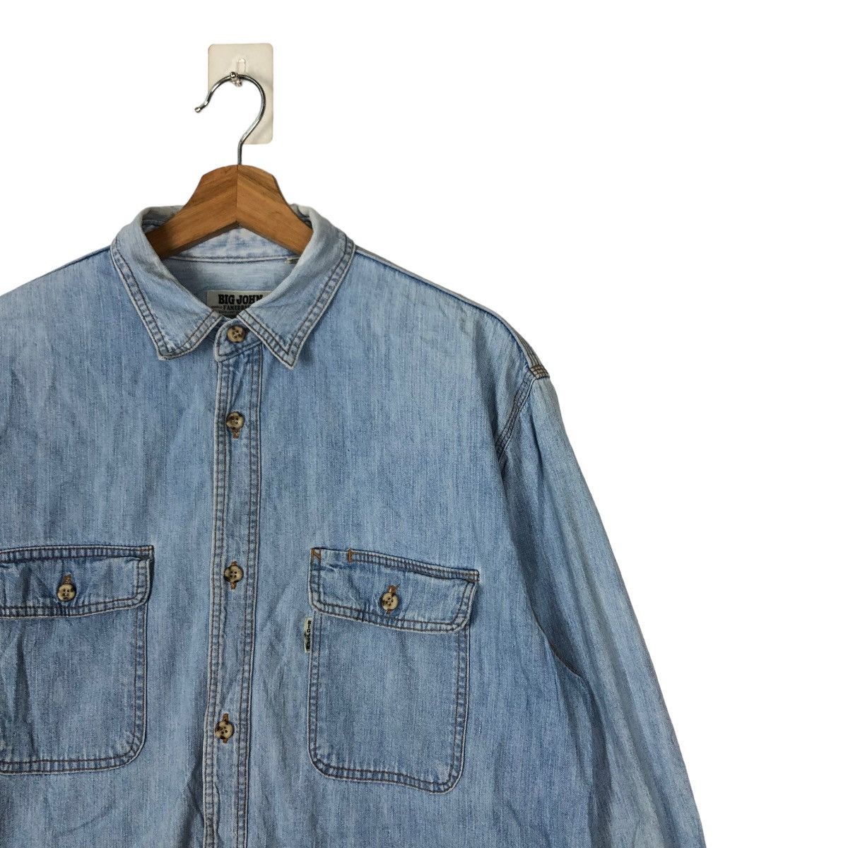 Japanese Brand VINTAGE CHAMBRAY DENIM BIG JOHN HYSTERIC GLAMOUR DESIGN Size US M / EU 48-50 / 2 - 5 Thumbnail