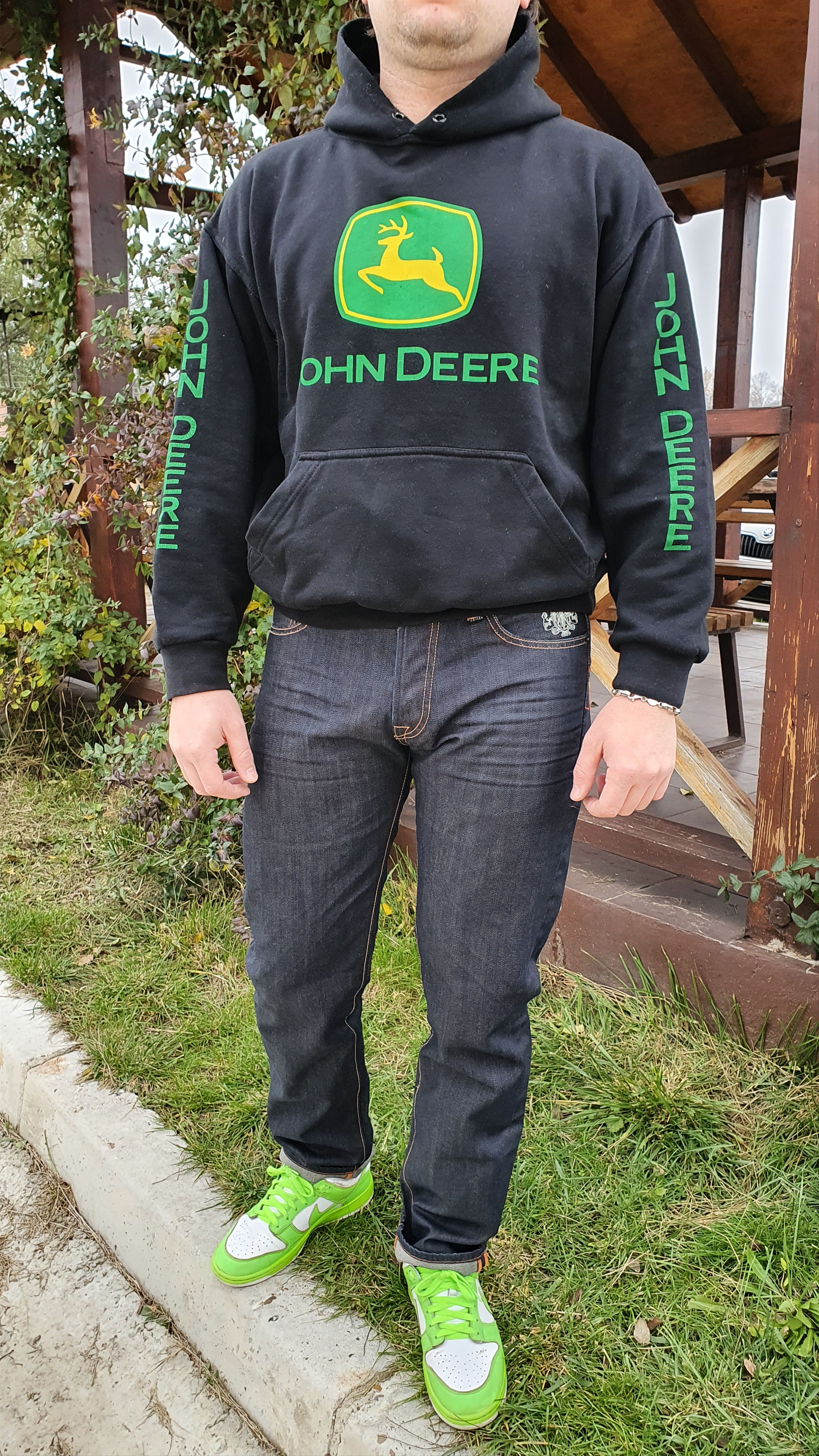 Japanese Brand × John Deere 90s Vintage John Deere Workers big logo hoodie sweatshirt Size US M / EU 48-50 / 2 - 14 Thumbnail