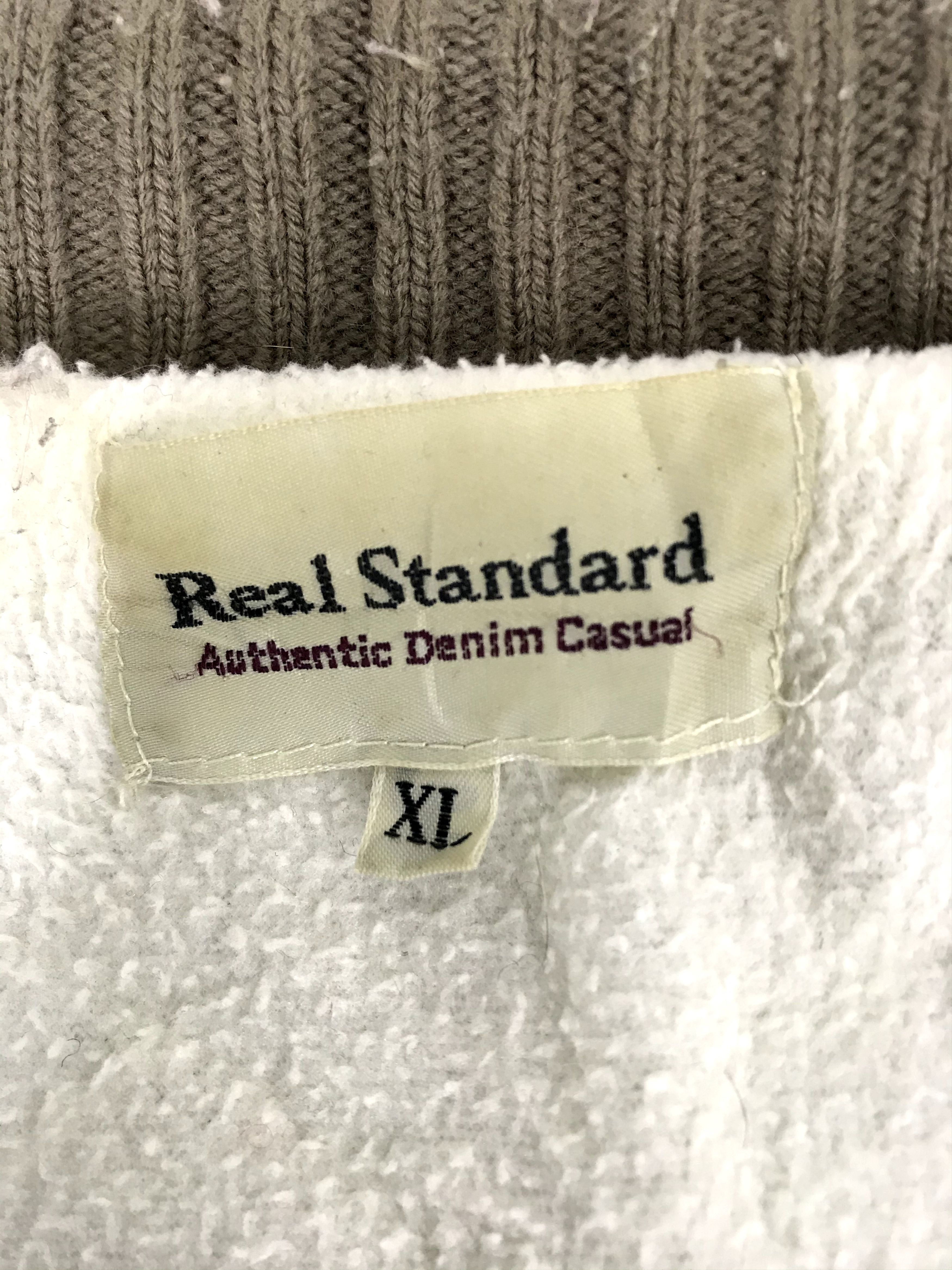 Japanese Brand Real Standard Sherpa Inner Sweatshirt Striped Desig Size US L / EU 52-54 / 3 - 6 Thumbnail
