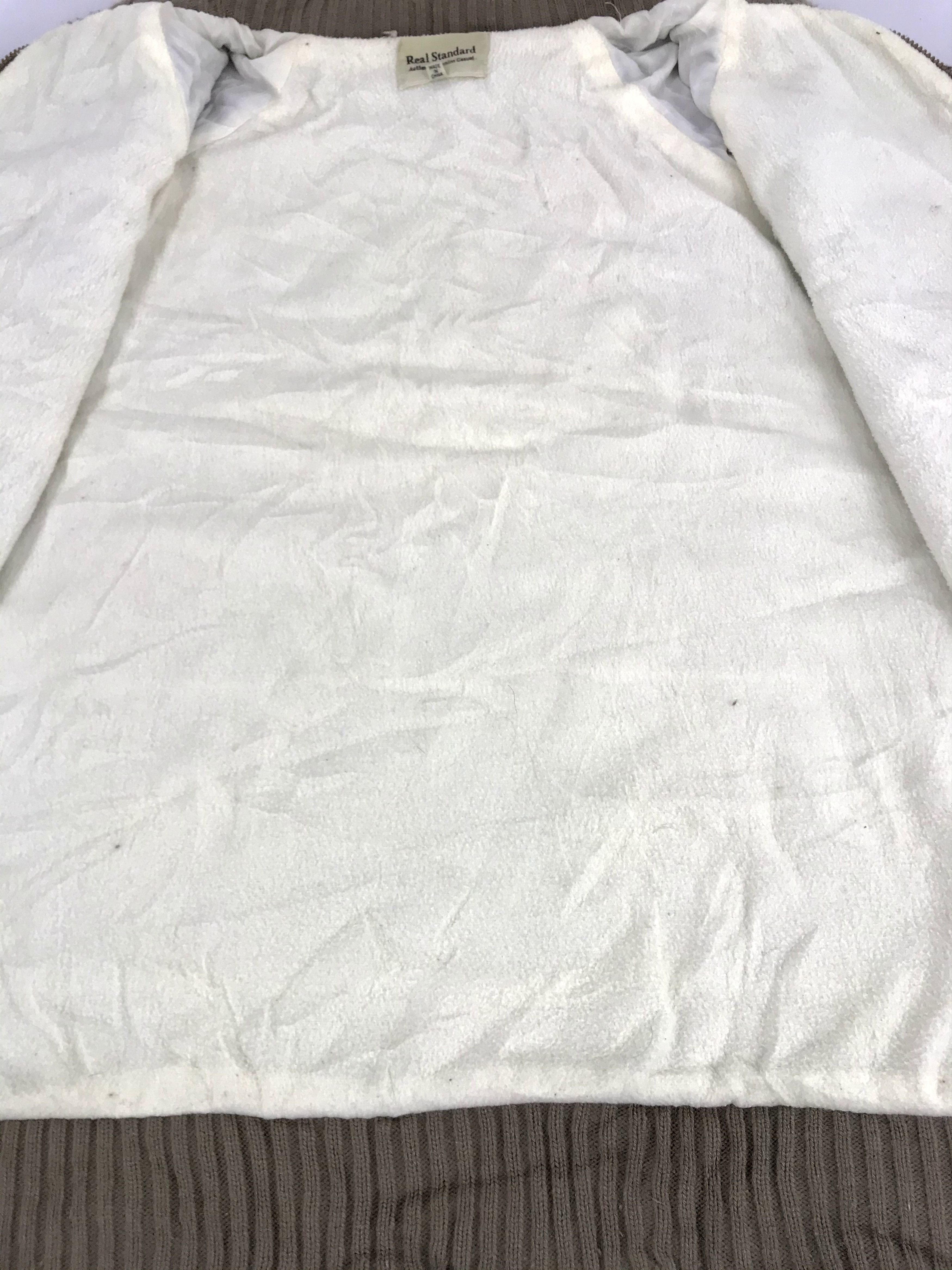 Japanese Brand Real Standard Sherpa Inner Sweatshirt Striped Desig Size US L / EU 52-54 / 3 - 4 Thumbnail